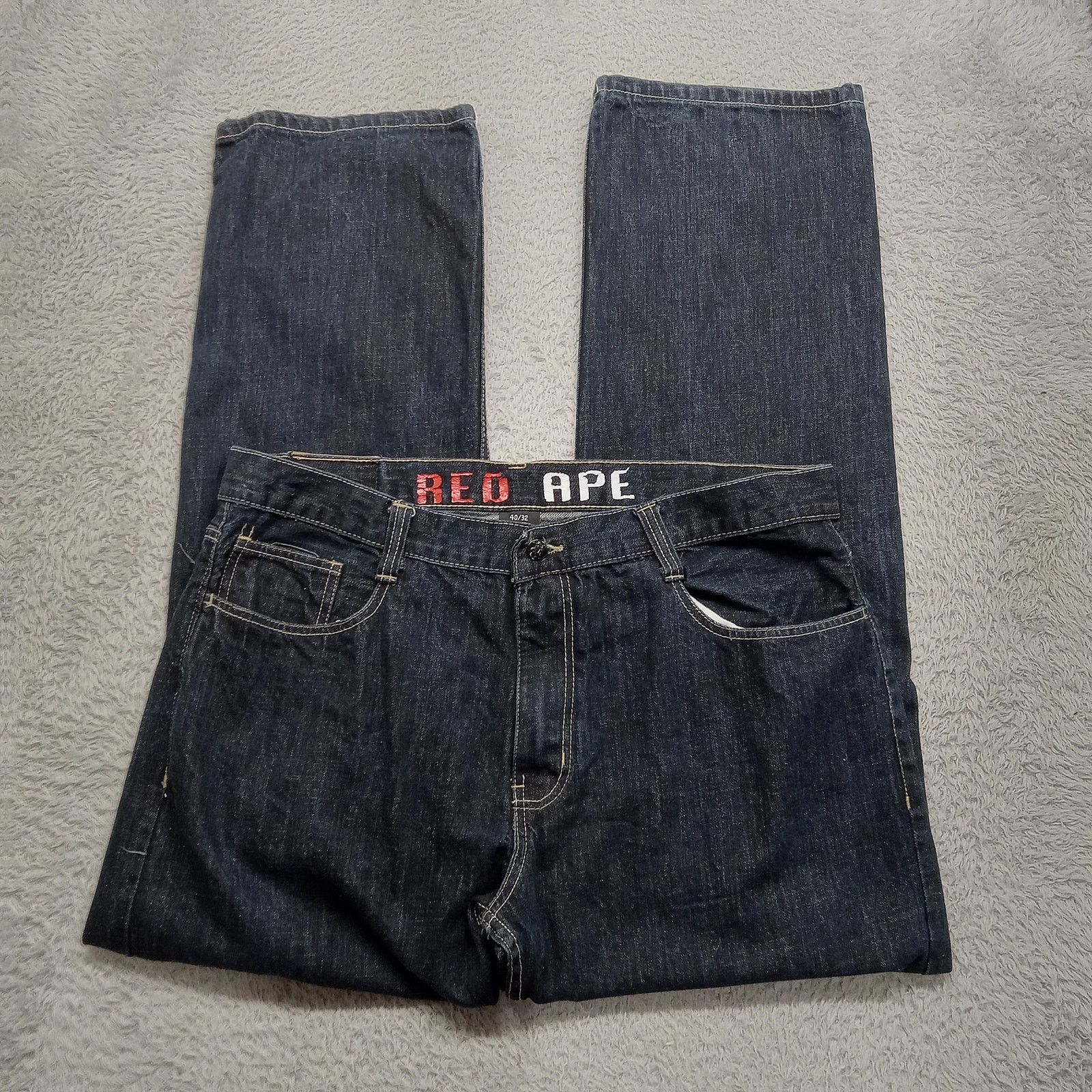 & Other Stories Red Ape Jeans 40 X 32 Men's Baggy Y2K Hip Hop Streetwear Size US 40 / EU 56 - 4 Thumbnail