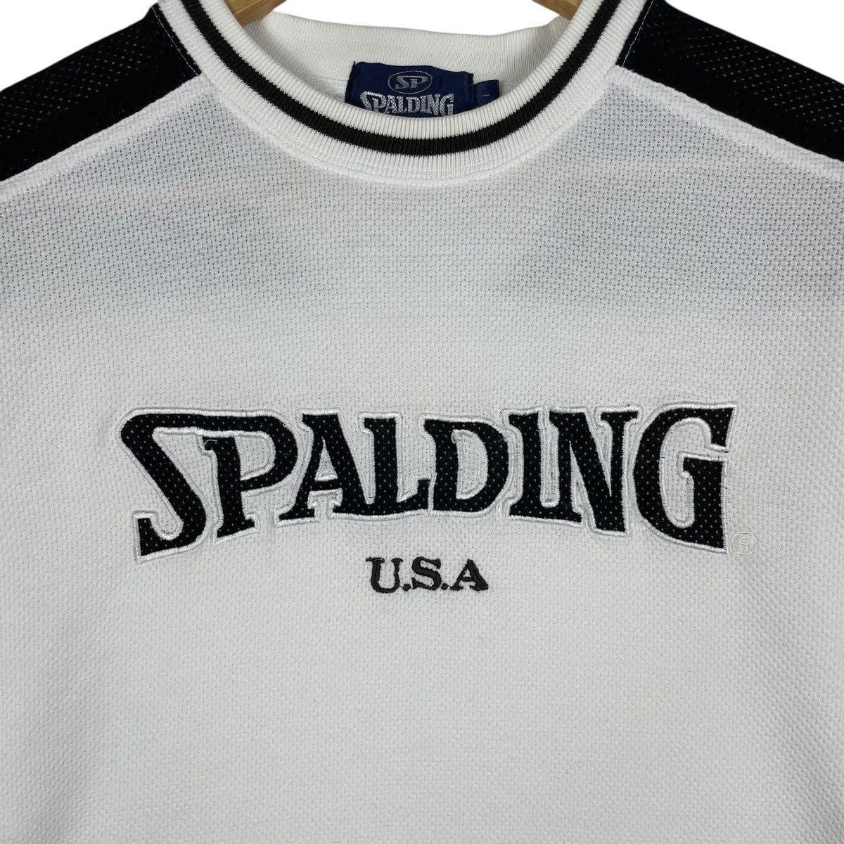 Spalding Vintage Spalding Usa Hip Hop Tee Shirt Size US L / EU 52-54 / 3 - 3 Thumbnail