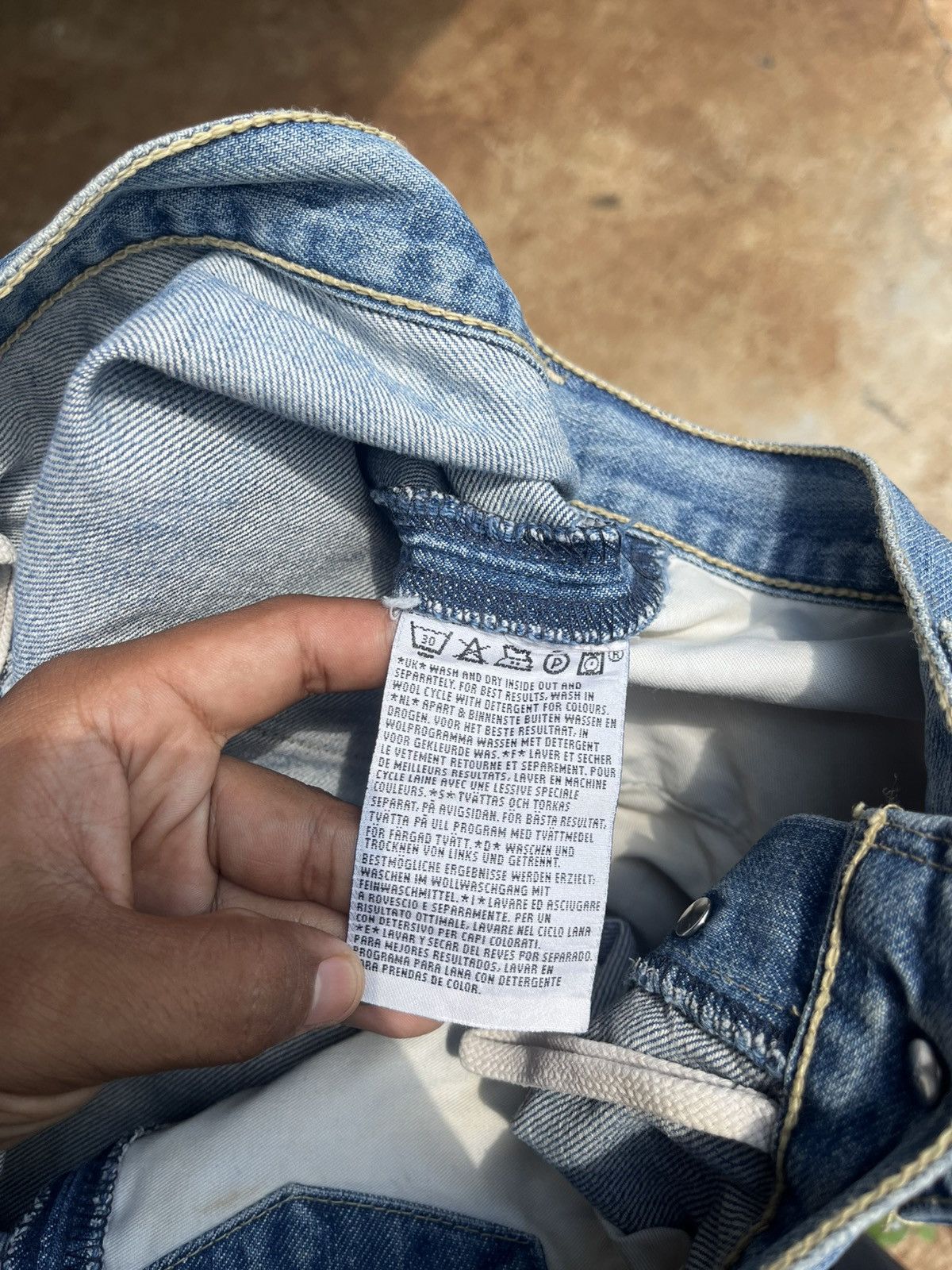 Vintage Thrashed faeded Levi’s Engineered Sashiko Boro Distressed Size US 35 - 6 Thumbnail