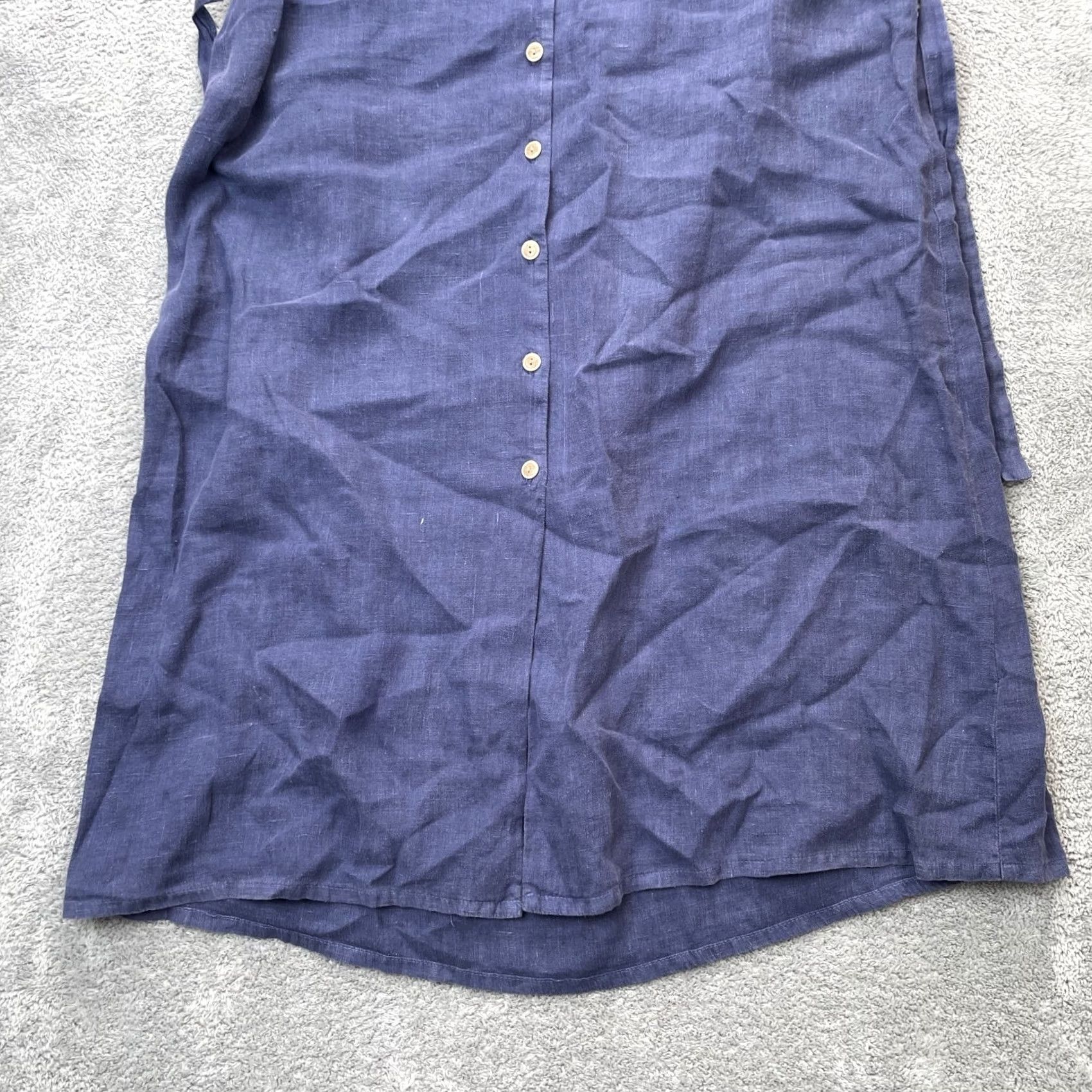 Vintage VINTAGE Xcit Dress Women XL Blue Linen Prairie Cottagecore Made in USA Size XL / US 12-14 / IT 48-50 - 7 Thumbnail