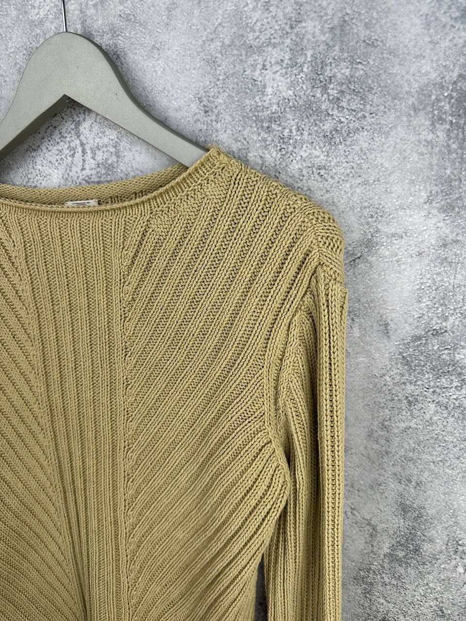 Giorgio Armani Armani Jeans Vintage Ribbed Knit Sweater Beige Round Neck Size L / US 10 / IT 46 - 5 Thumbnail