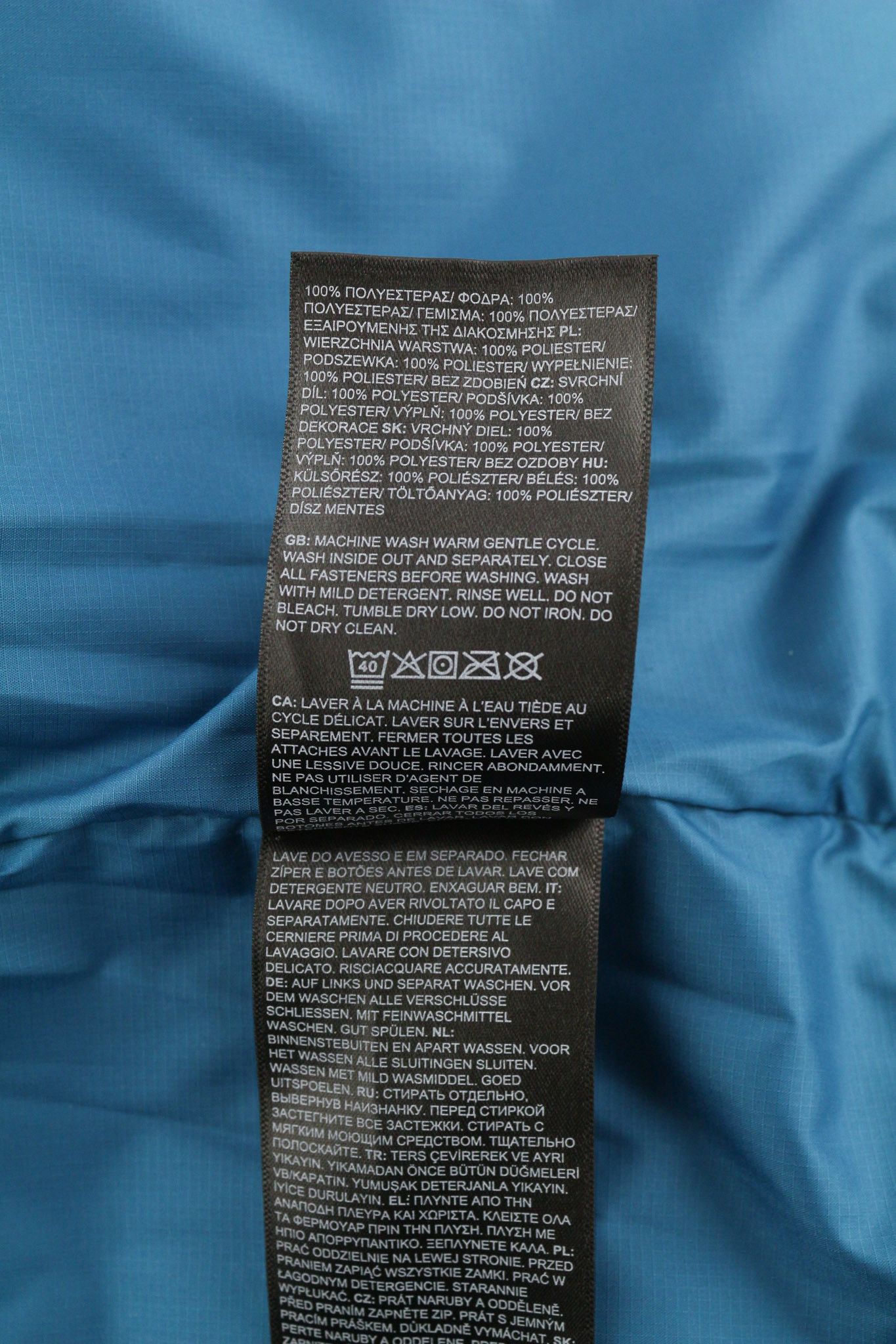 The North Face XS Blue Zip Insulation Hooded Lined Quilted Jacket 82586 Size US XS / EU 42 / 0 - 9 Thumbnail