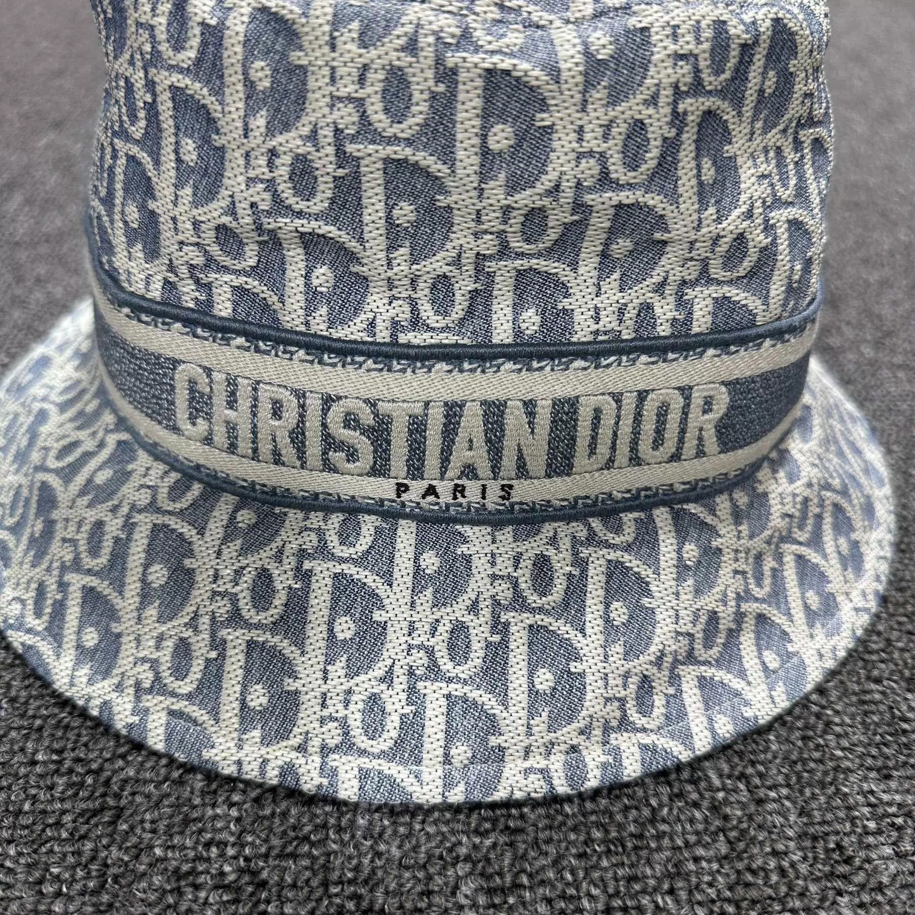 Dior Dior Blue&White All Over Print Denim Fisherman Hat Size ONE SIZE - 6 Thumbnail