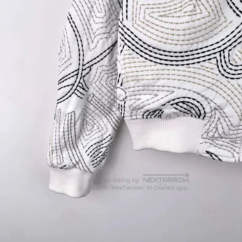 Hermes Hermes White Embroidered Cotton Jacket. Size M / US 6-8 / IT 42-44 - 4 Thumbnail