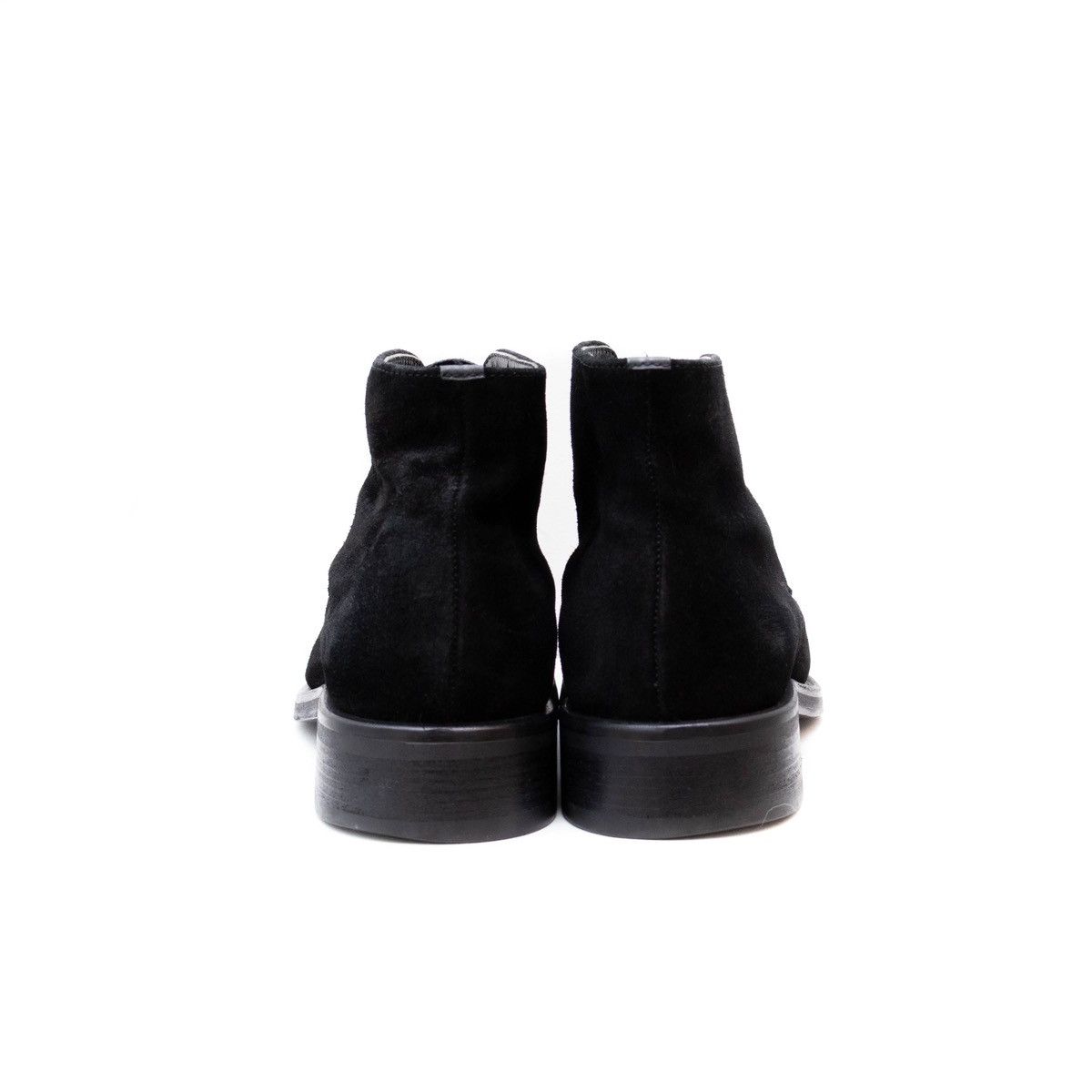 Kenzo × Vintage Kenzo Mens Black Suede Chukka Lace-up Square Toe Men Boots Size US 10 / EU 43 - 5 Thumbnail