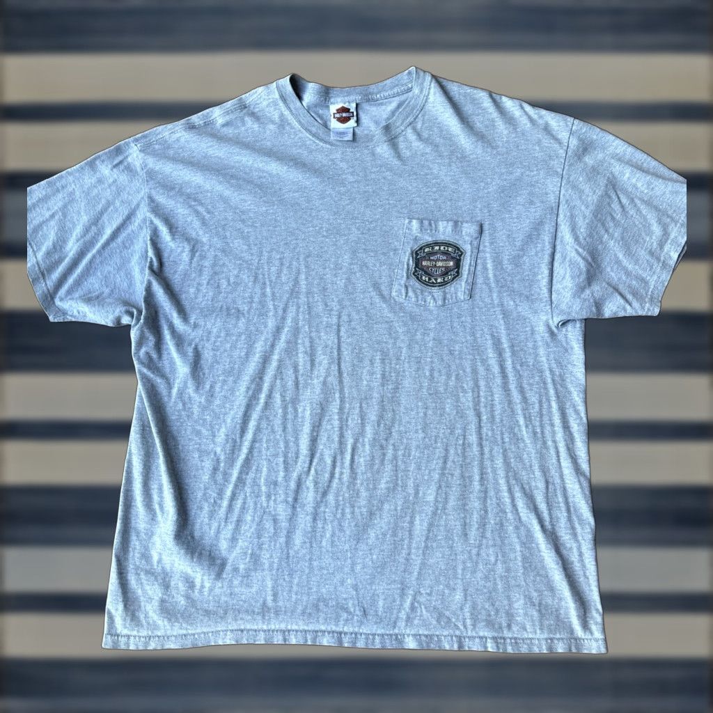 Harley Davidson VINTAGE Harley-Davidson T-Shirt 2XL Gray San Diego California #1 Wings Logo 90s Biker Mens Size US XXL / EU 58 / 5 - 1 Thumbnail