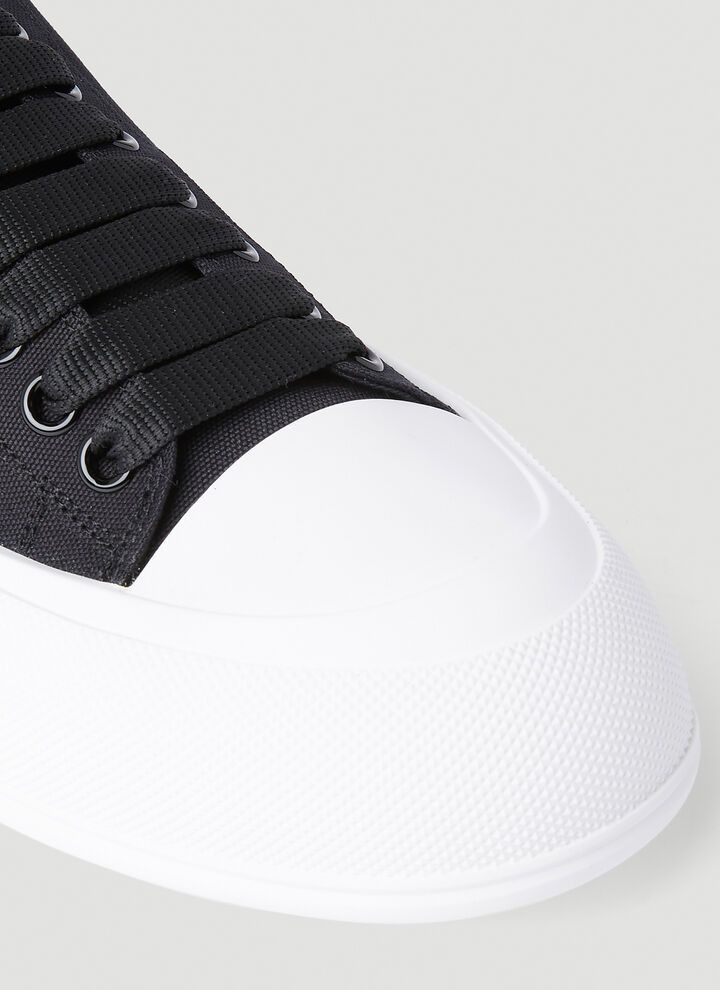 Alexander McQueen o1w1db10725 Deck Lace Up Plimsoll in Black/White Size US 9.5 / EU 42-43 - 6 Thumbnail