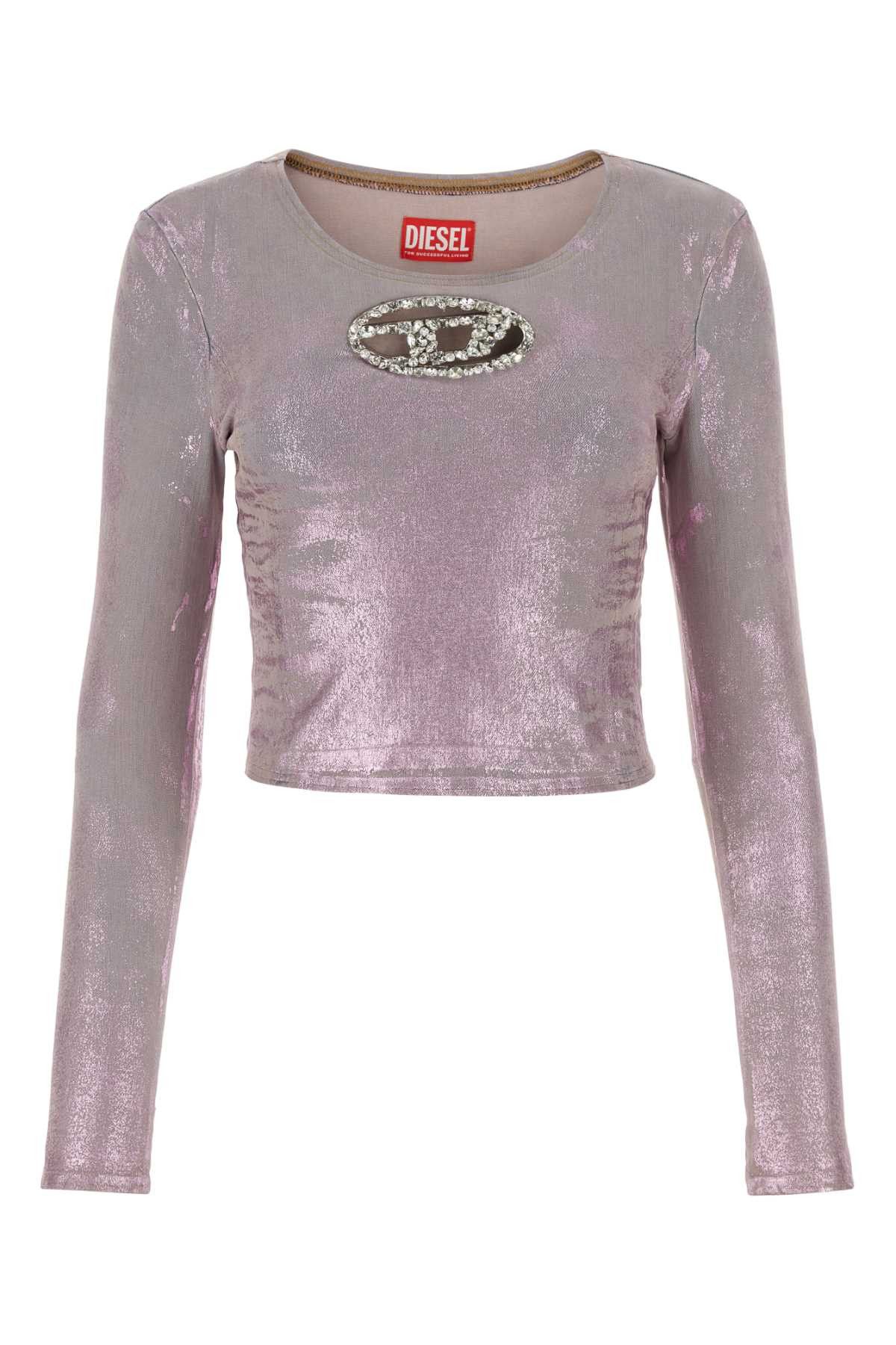 image of Diesel Lilac Stretch Denim De-Top1-Fse Top in Purple, Women's (Size Medium)