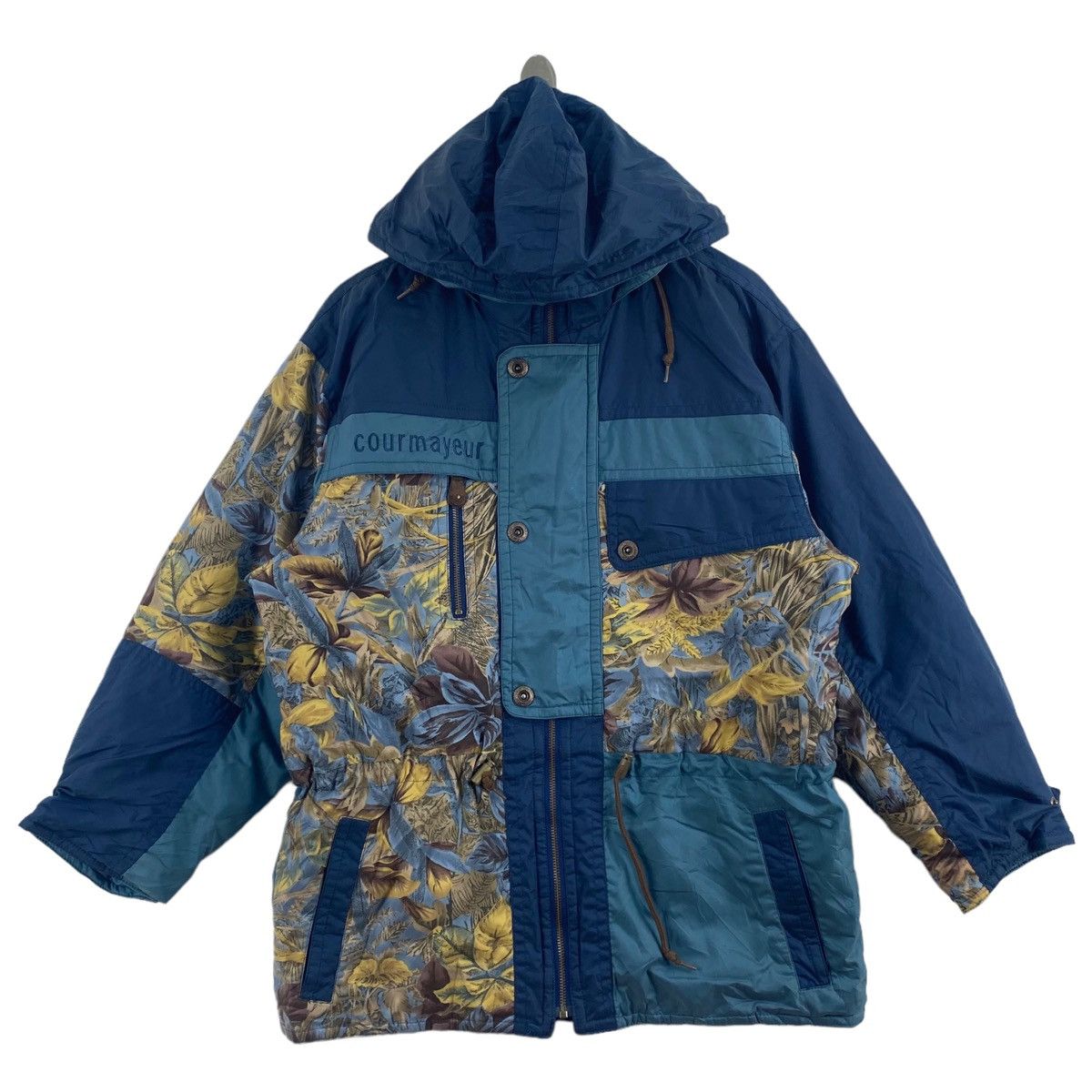 Japanese Brand COURMAYEUR Japan Hooded Winter Ski Surf Patchwork Design Size M / US 6-8 / IT 42-44 - 1 Thumbnail