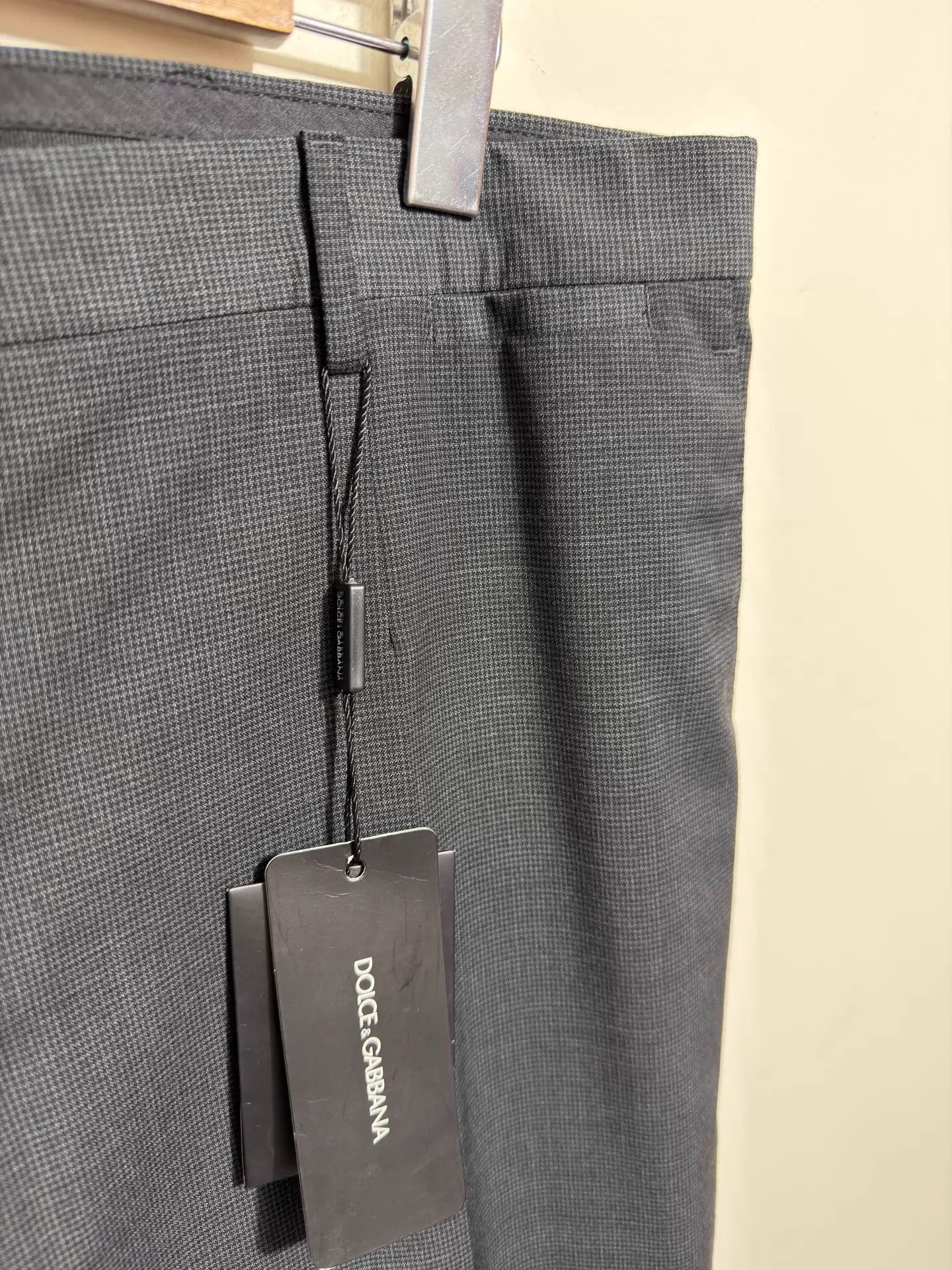 Dolce & Gabbana DG Slim Fit Checked Wool Trousers Size 54 Made in Italy New Size US 38 / EU 54 - 3 Thumbnail