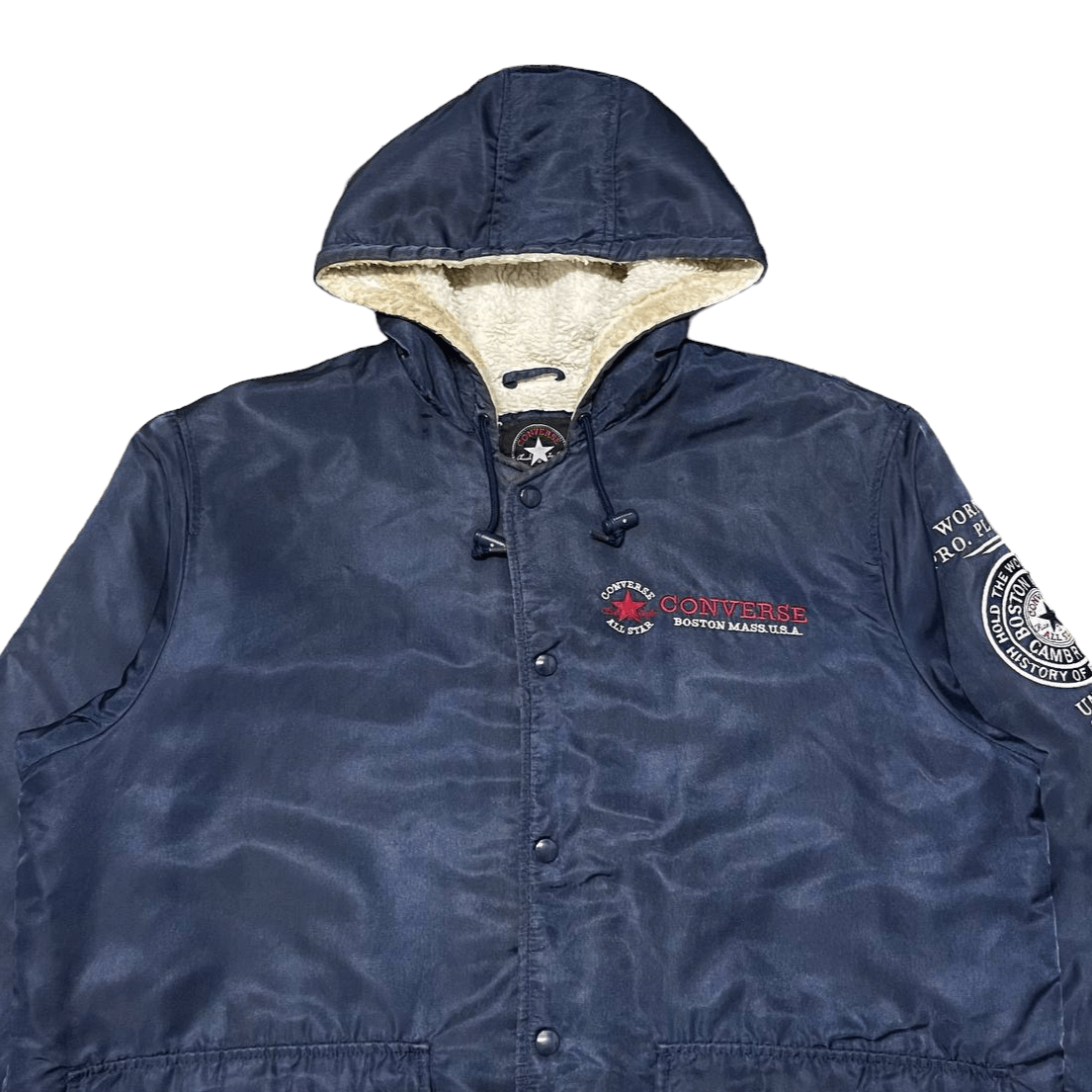 Converse Vintage Converse Chuck Taylor Coach Jacket Sherpa Lining Size US M / EU 48-50 / 2 - 6 Thumbnail