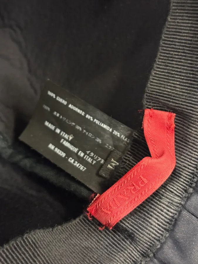 Prada 2000s Prada Black Leather Structured Hat Size ONE SIZE - 10 Thumbnail