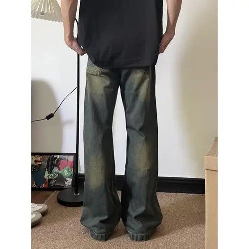 Japanese Brand × Jean American street washed retro flared jeans y2k Size US 32 / EU 48 - 4 Thumbnail