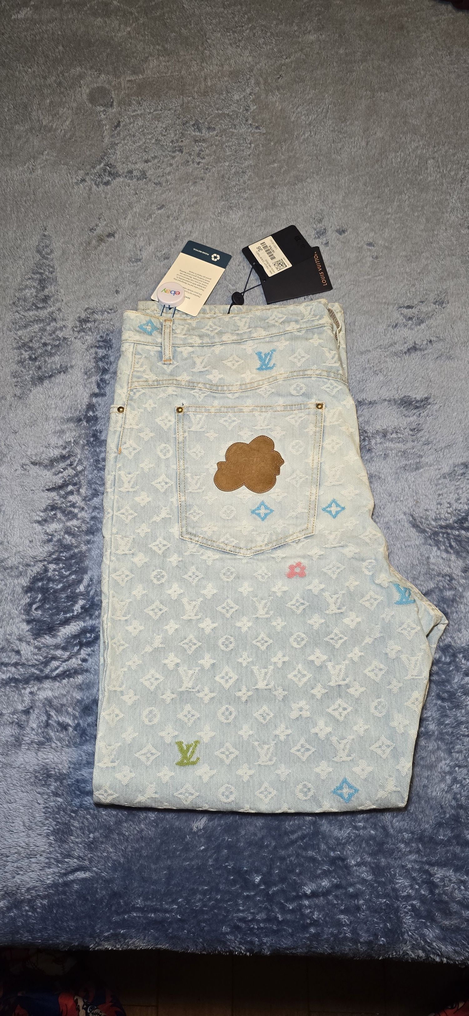 Louis Vuitton × Tyler The Creator Monogram Denim Jeans Size US 36 / EU 52 - 5 Thumbnail