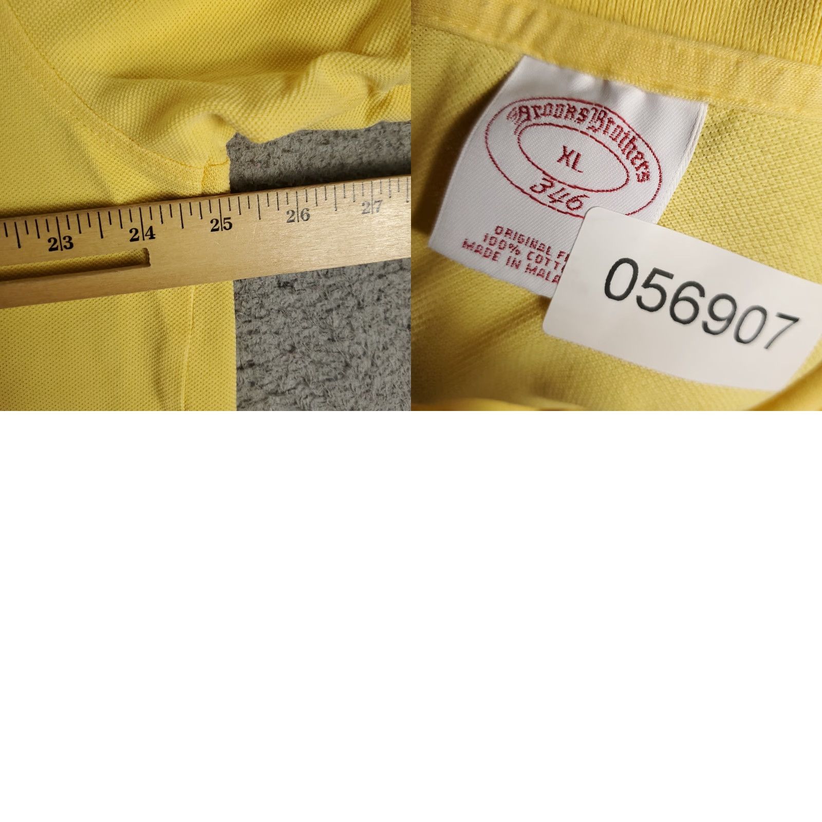 Brooks Brothers Brooks Brothers Polo Shirt Mens XL Yellow Solid Short Sleeve Casual Button-Front Collared Polo Shirt Mens XL Yellow Size US XL / EU 56 / 4 - 8 Thumbnail