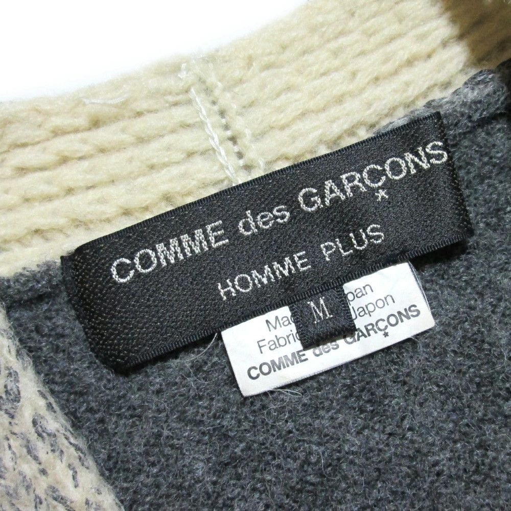 Comme des Garcons Homme Plus Sweater grunge paint cable long cardigan button up wool Gray Size US M / EU 48-50 / 2 - 6 Thumbnail