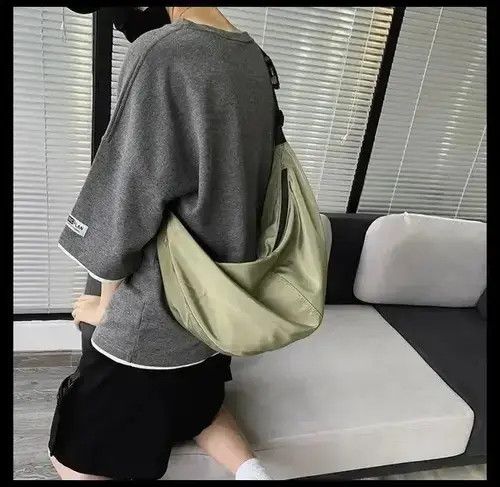 Designer Shoulder Nylon Roomy Bag Japanese Harajuku style Zipper Size ONE SIZE - 2 Thumbnail