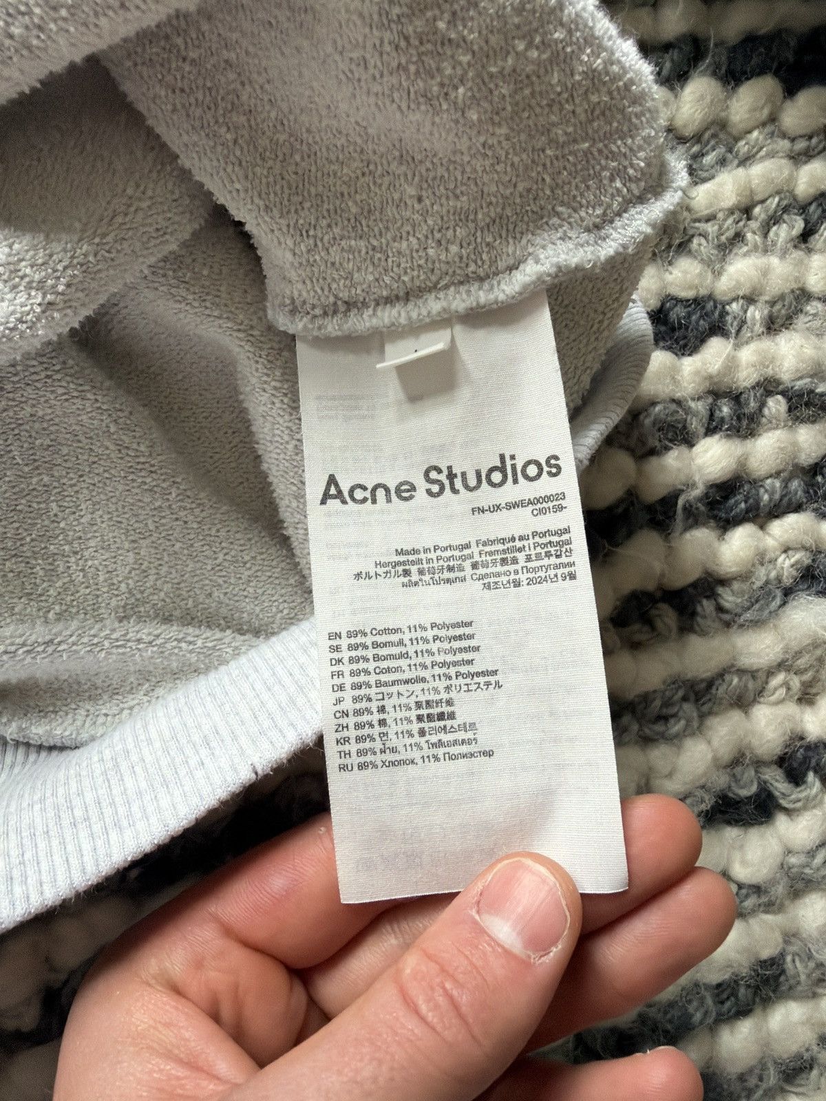 Acne Studios Acne Studios Fleece Logo Hoodie Size US L / EU 52-54 / 3 - 6 Thumbnail