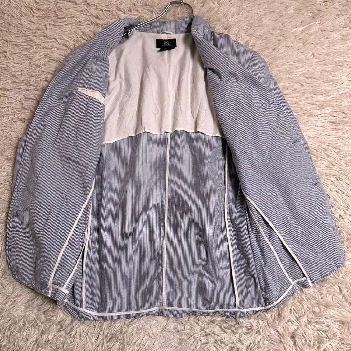 Ralph Lauren RRL Ralph Lauren Tailored Jacket Blue Striped Size M Casual Men's Pre-owned Size US M / EU 48-50 / 2 - 3 Thumbnail