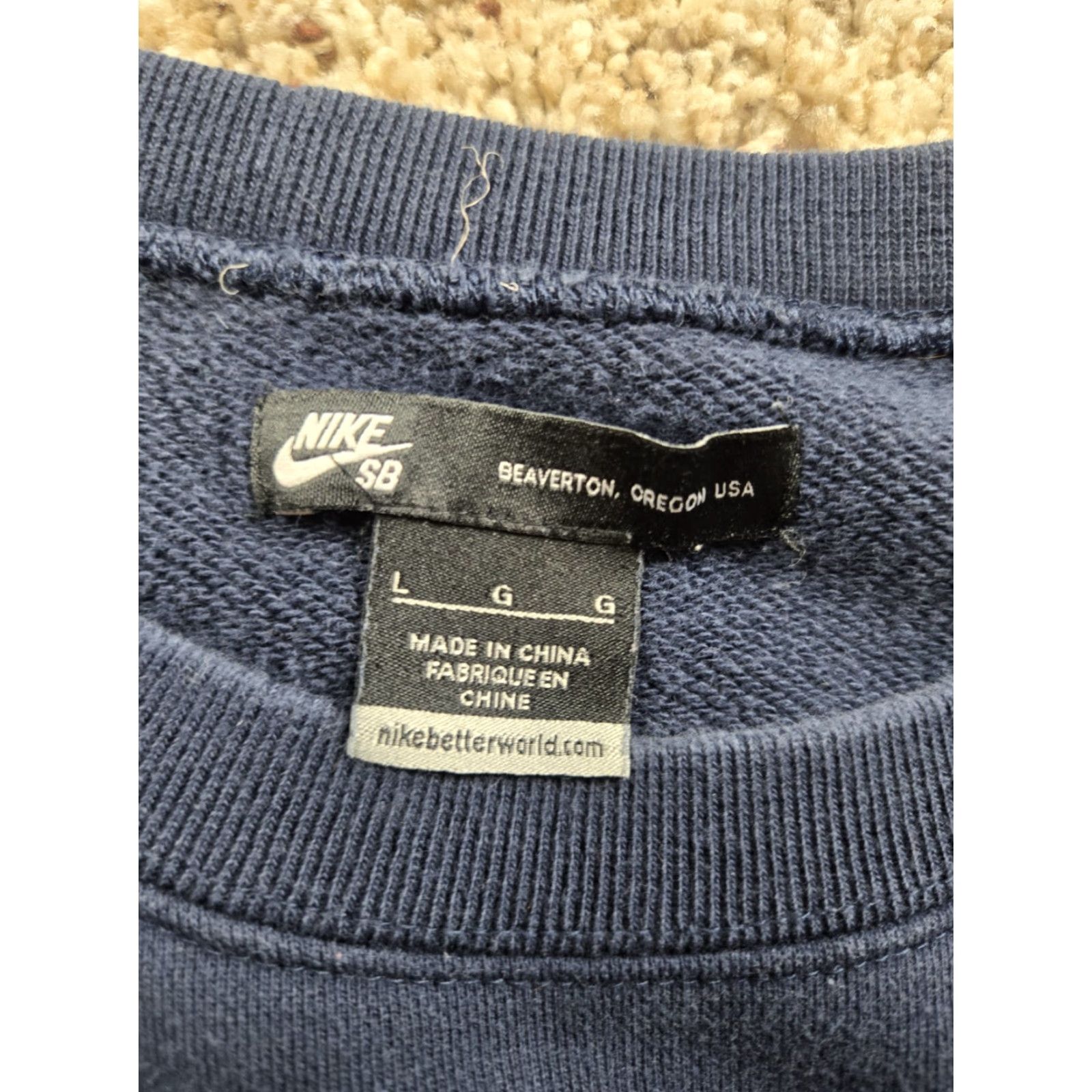 Nike Nike SB Everett Sweatshirt Mens Large Blue Fleece Crew Neck Long Sleeve Pullover Knit Pockets Logo 90s? (No, decade?) Size US L / EU 52-54 / 3 - 6 Thumbnail