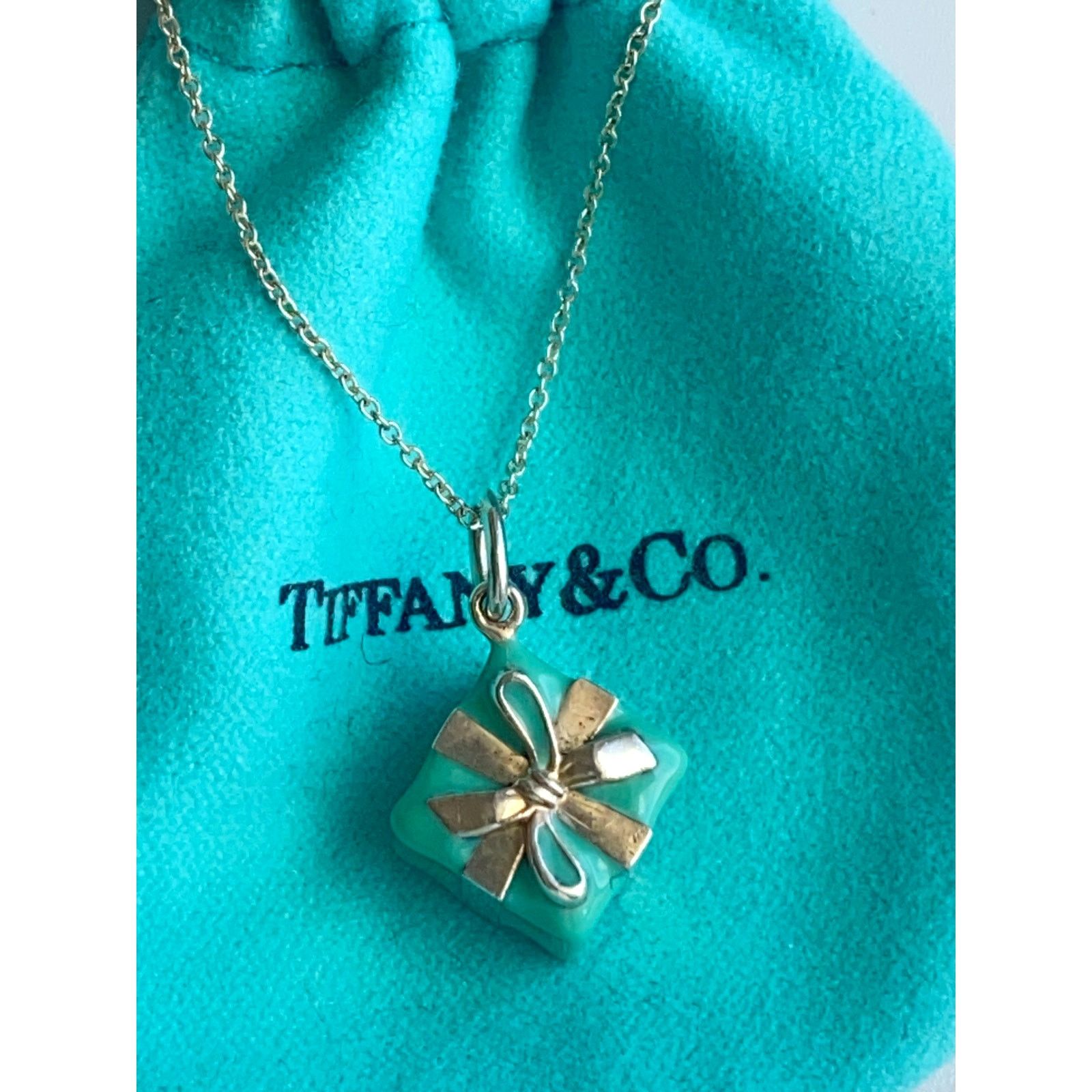 Tiffany & Co. Tiffany & Co. Sterling Silver Blue Box Pendant Necklace Size ONE SIZE - 1 Thumbnail