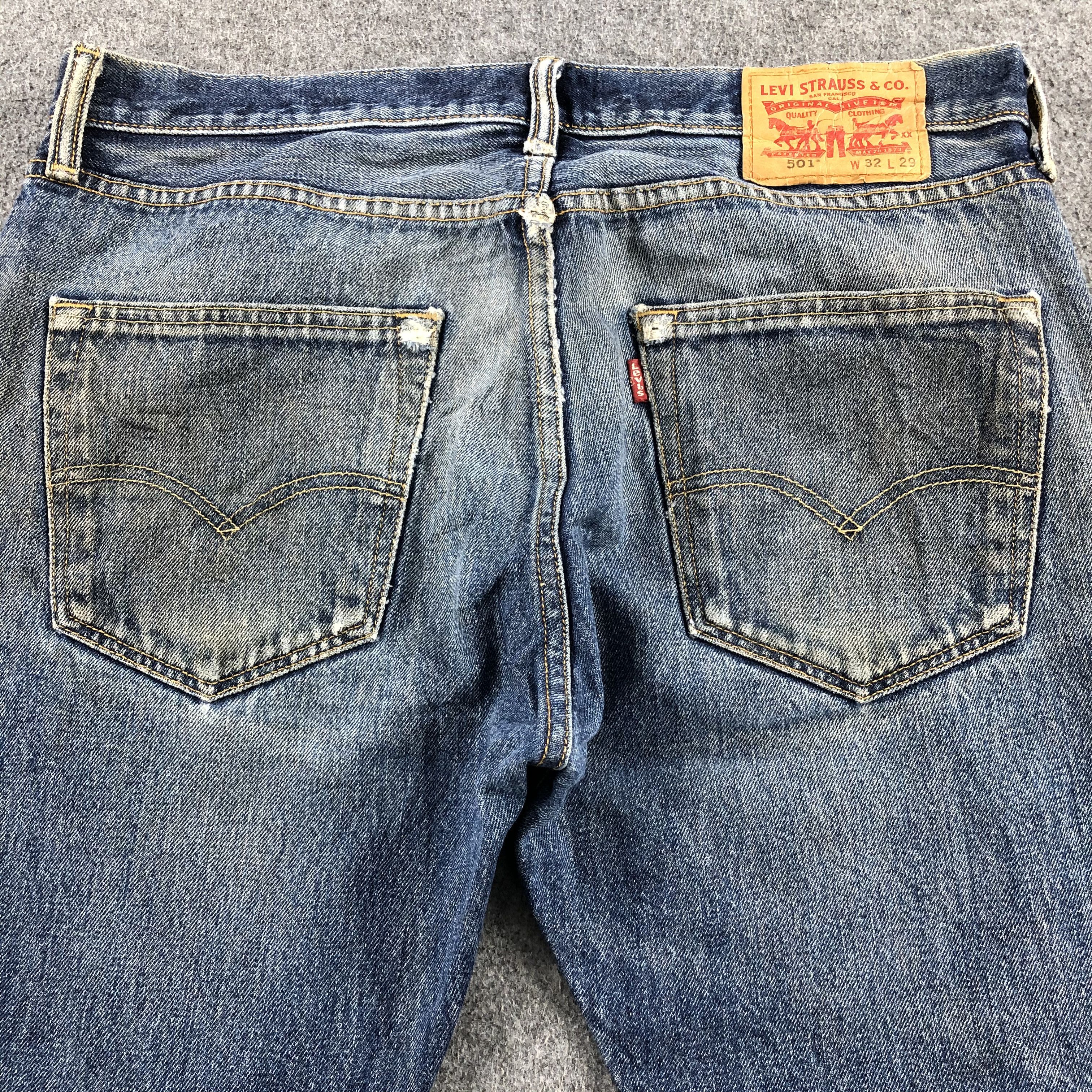 Levi's Vintage Blue Wash Levis 501 Jeans-J2225 Size US 34 / EU 50 - 4 Thumbnail