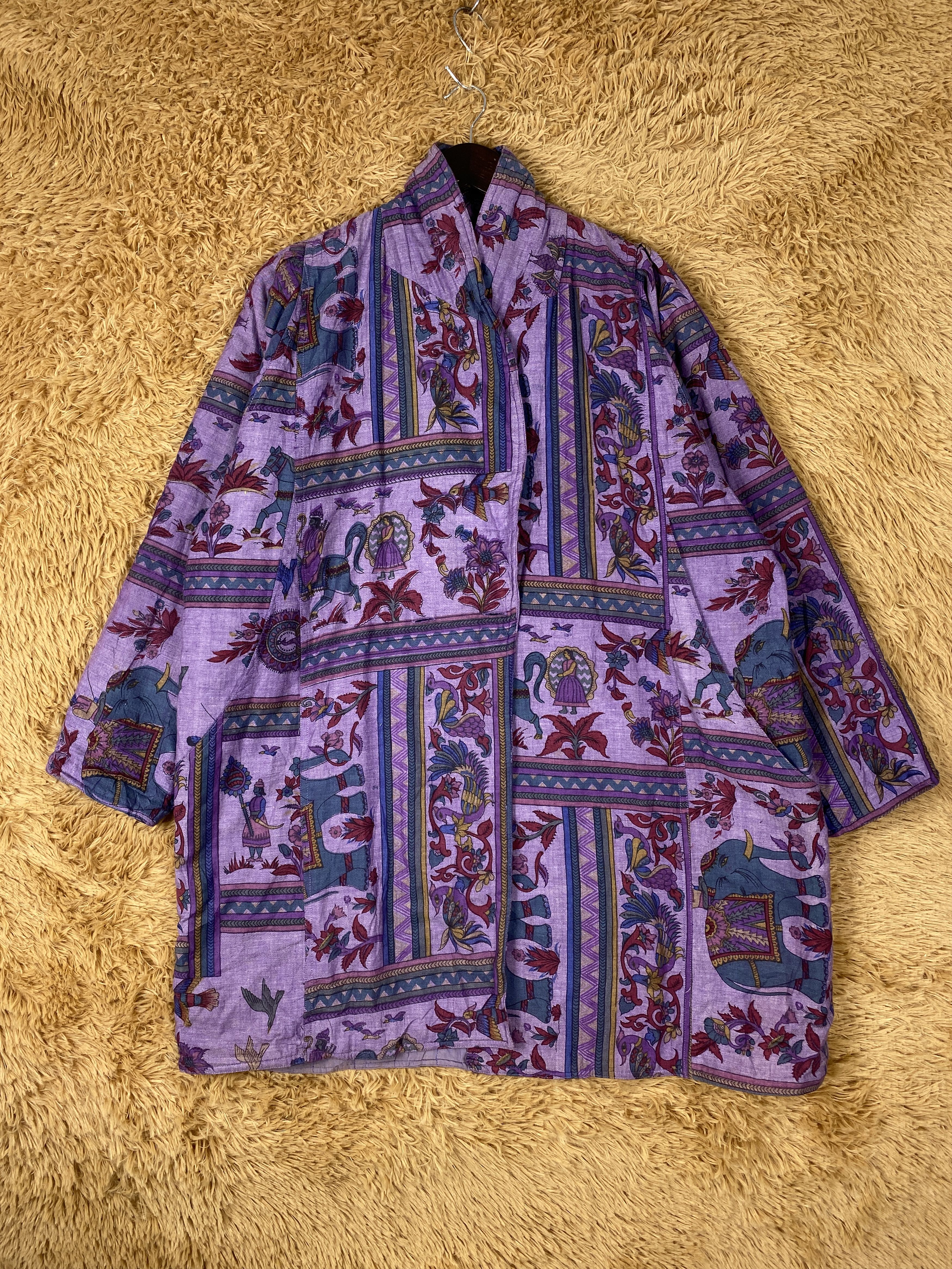 image of Vintage Saga Flower Art Jacket, Men's (Size Medium)