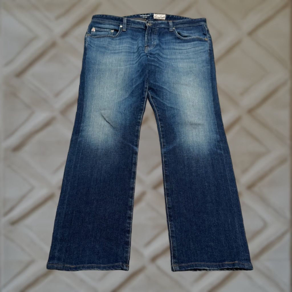 Vintage AG Adriano Goldschmied The Matchbox Jeans Mens 38x31 Slim Straight Blue Denim Cotton Blend 5-Pocket USA Classic Designer Size US 38 / EU 54 - 1 Thumbnail