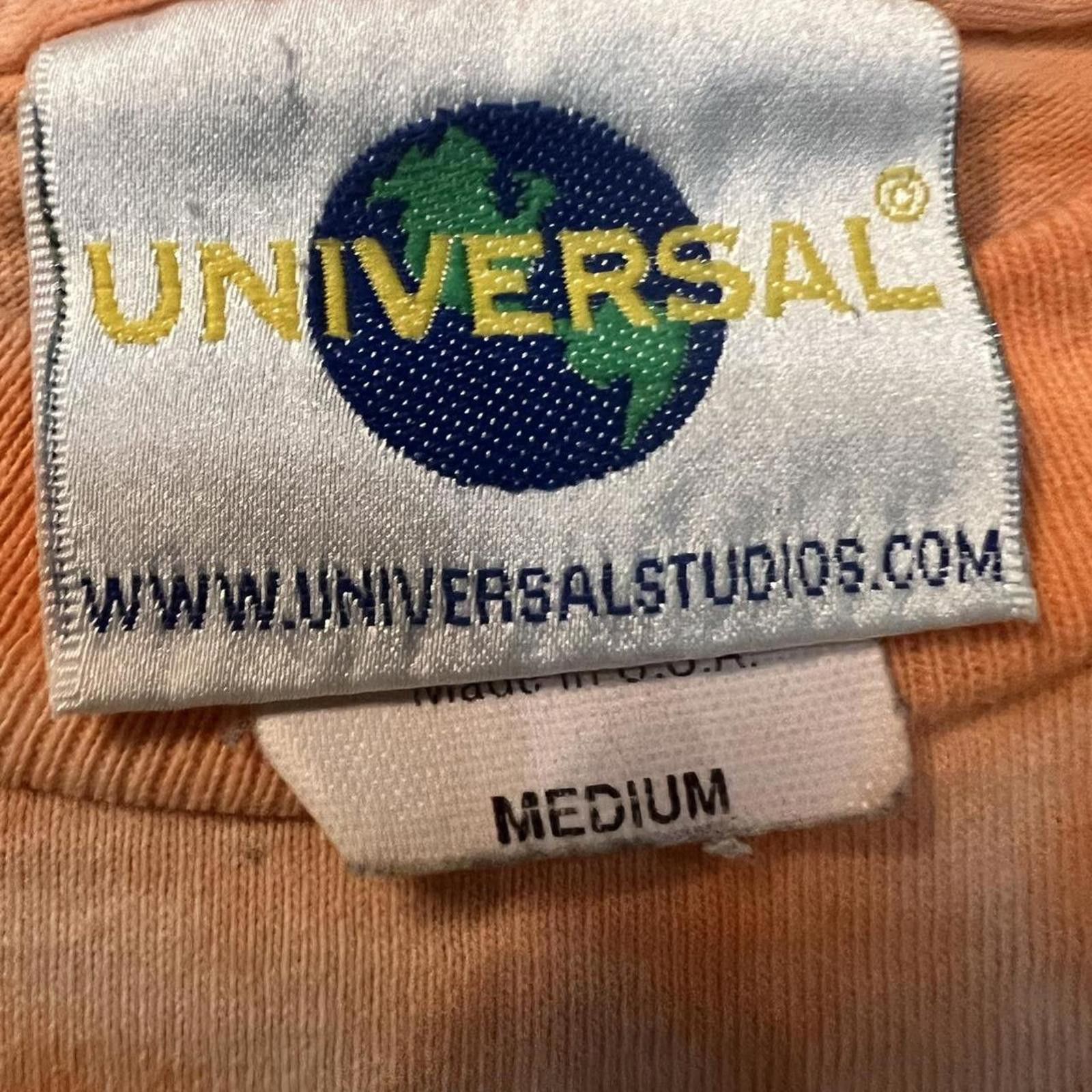 Designer Vintage 90s Nickelodeon Studios Universal Studios Orange Tee Size US M / EU 48-50 / 2 - 4 Thumbnail