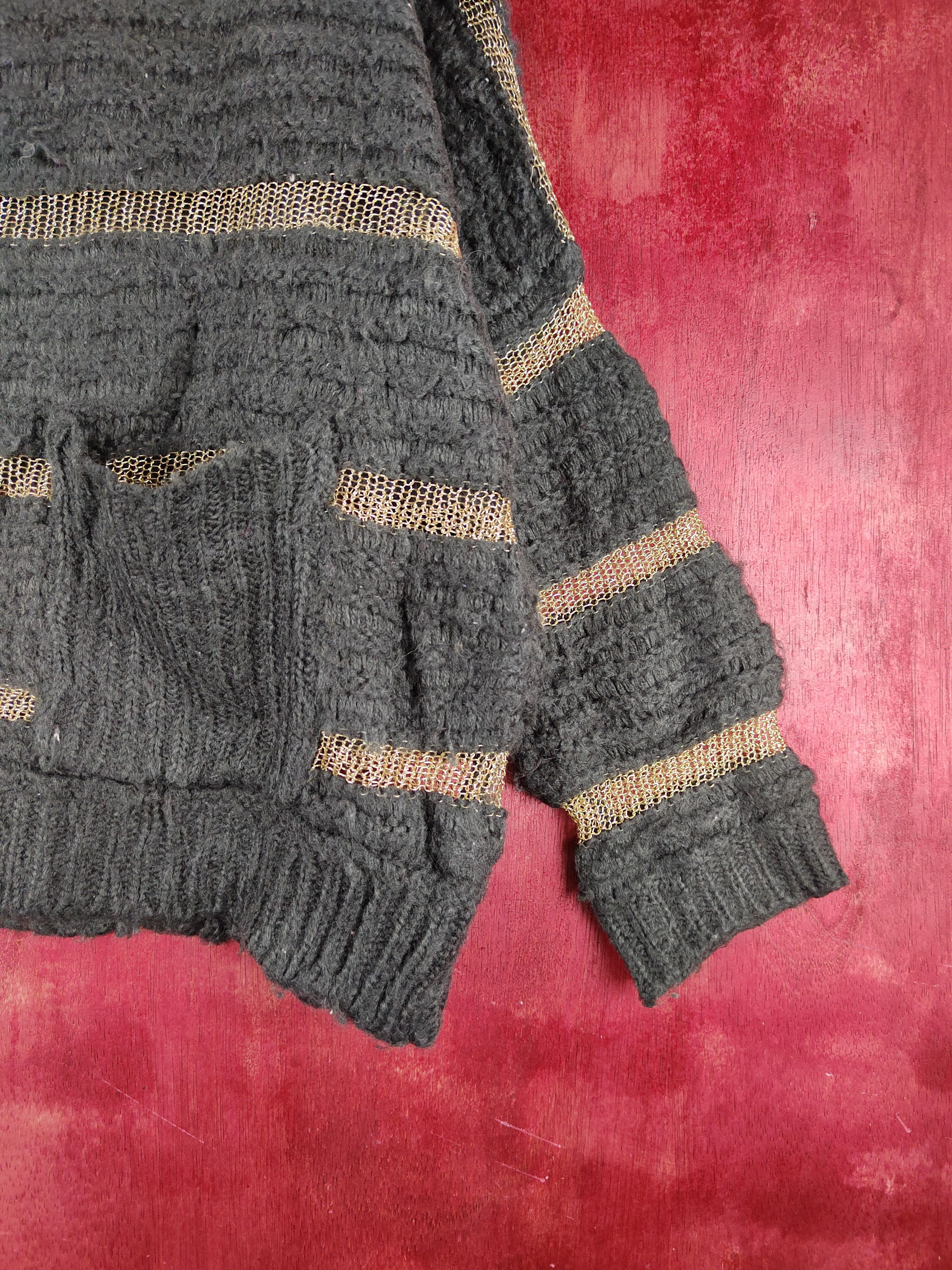 Homespun Knitwear × Japanese Brand × Vintage Baggie Silent Worth Dark Gray Knitwear Sweatshirts #S2372 Size L / US 10 / IT 46 - 6 Thumbnail