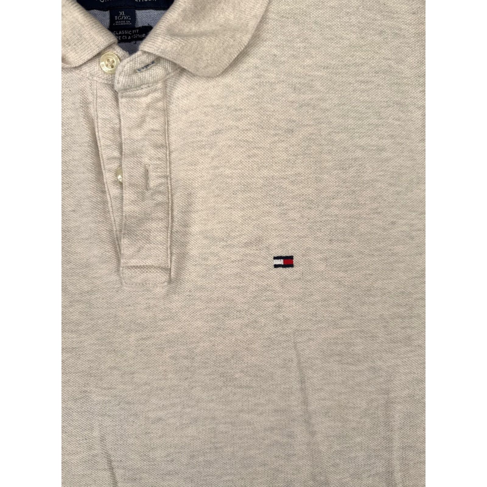 Tommy Hilfiger Tommy Hilfiger Shirt Extra Large Beige Classic Fit Cotton Golfer Men Size US XL / EU 56 / 4 - 6 Thumbnail