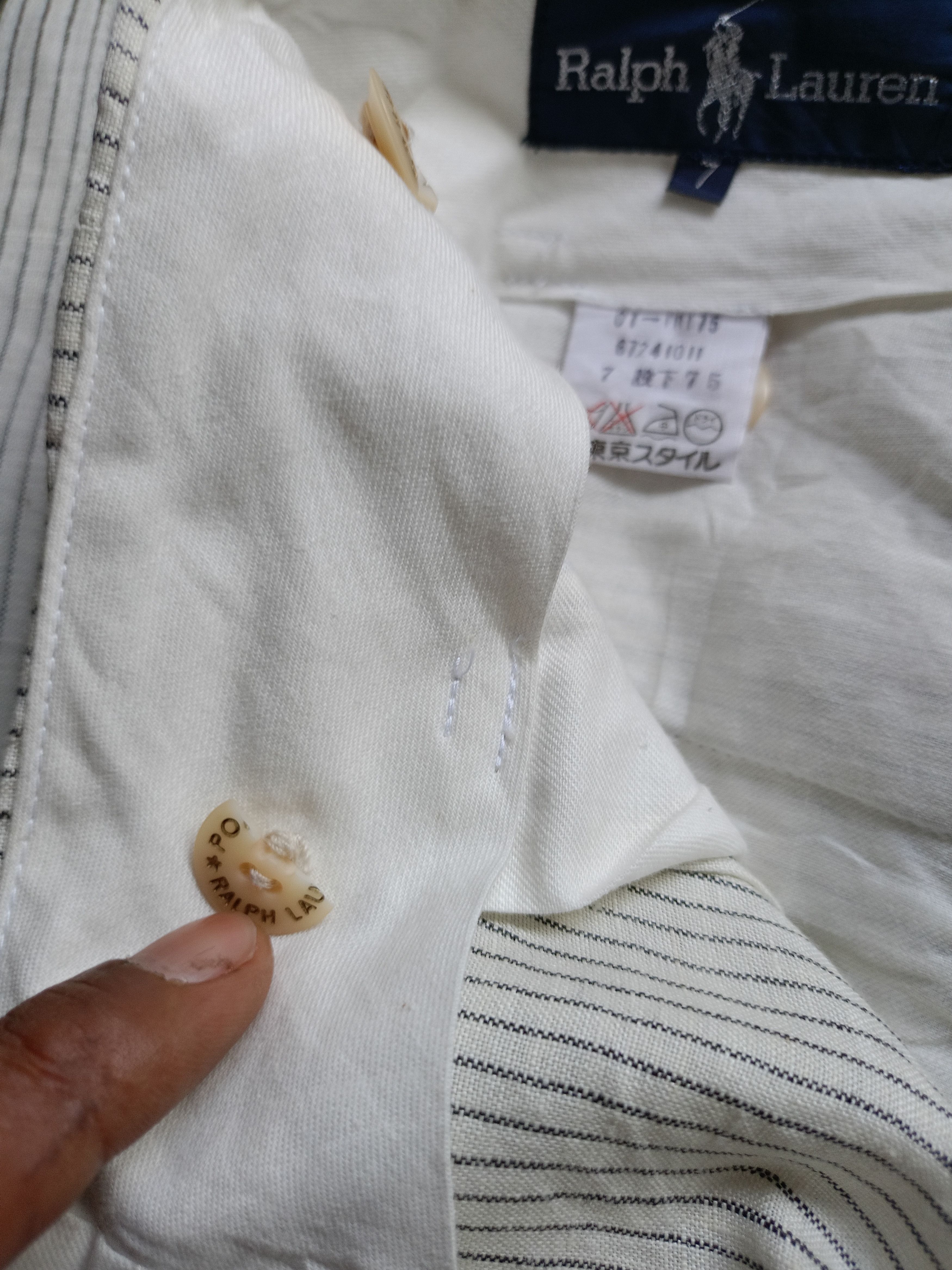 Ralph Lauren Ralph Lauren Linen Striped Pants Size US 27 - 9 Thumbnail