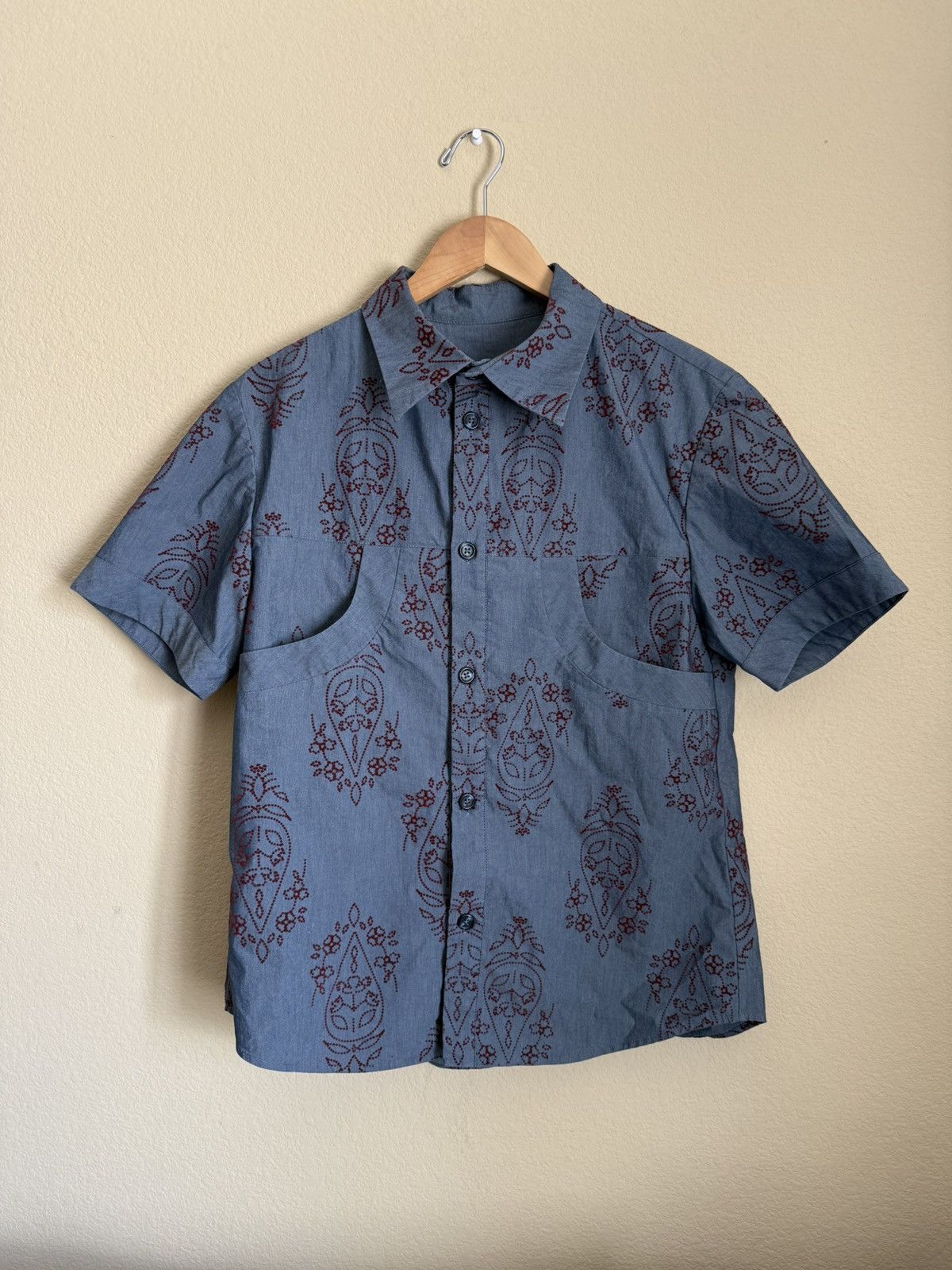 Paria Farzaneh Paria Farzaneh Denim Short Sleeve Button Up Size US S / EU 44-46 / 1 - 1 Thumbnail