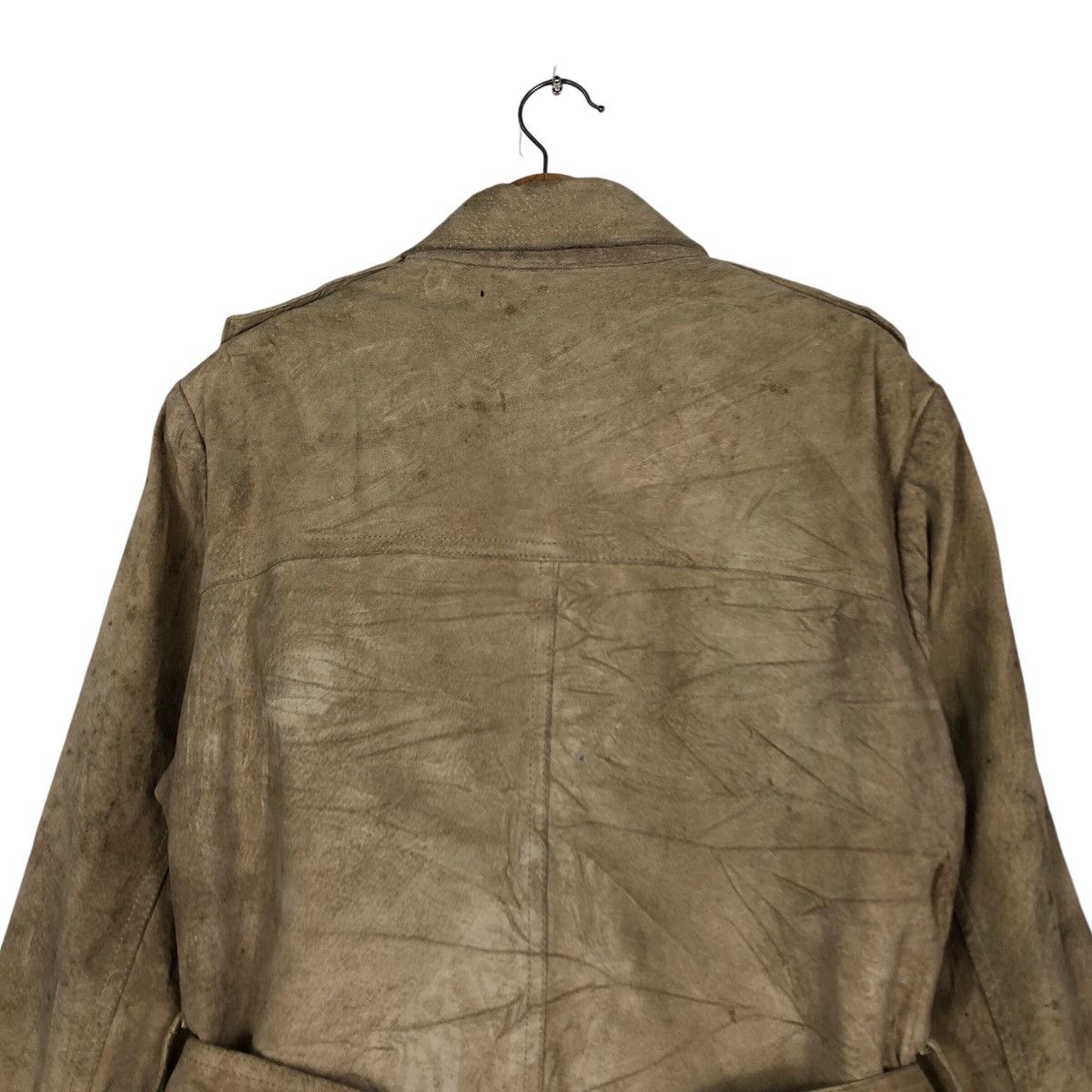 Japanese Brand × Vintage 📌Vintage Belted Leather Jacket Biker Hants Issey Miyake Size US M / EU 48-50 / 2 - 10 Thumbnail