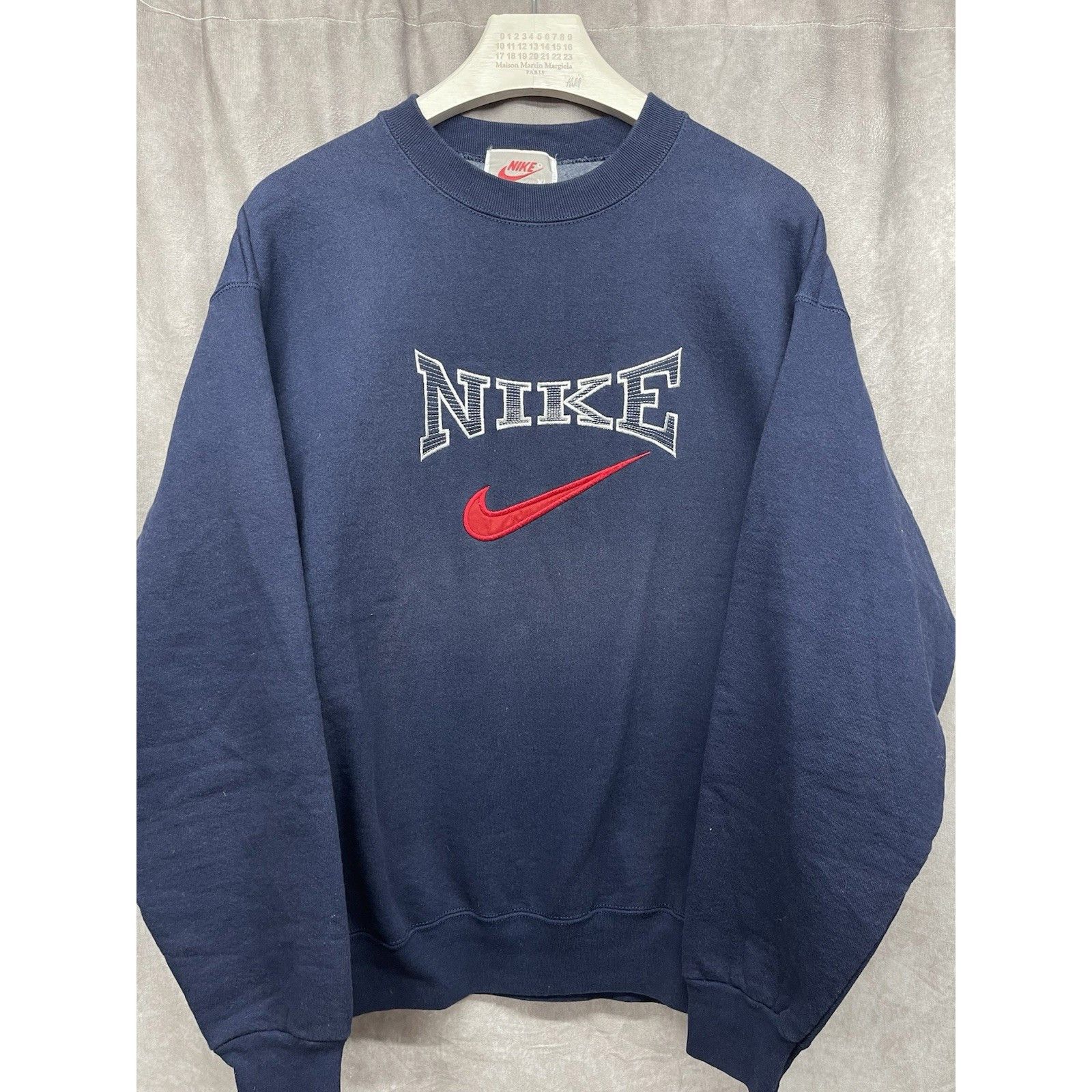 Nike Vtg 90s Nike Crewneck Sweatshirt XL USA Made Spellout Embroi Size US XL / EU 56 / 4 - 3 Thumbnail
