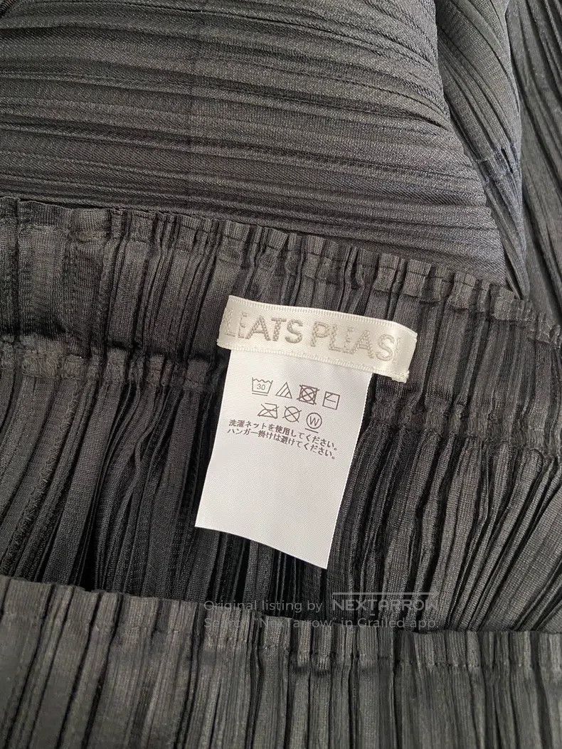 Issey Miyake Issey Miyake size:3 Black Midi Skirt Size 22" - 4 Thumbnail