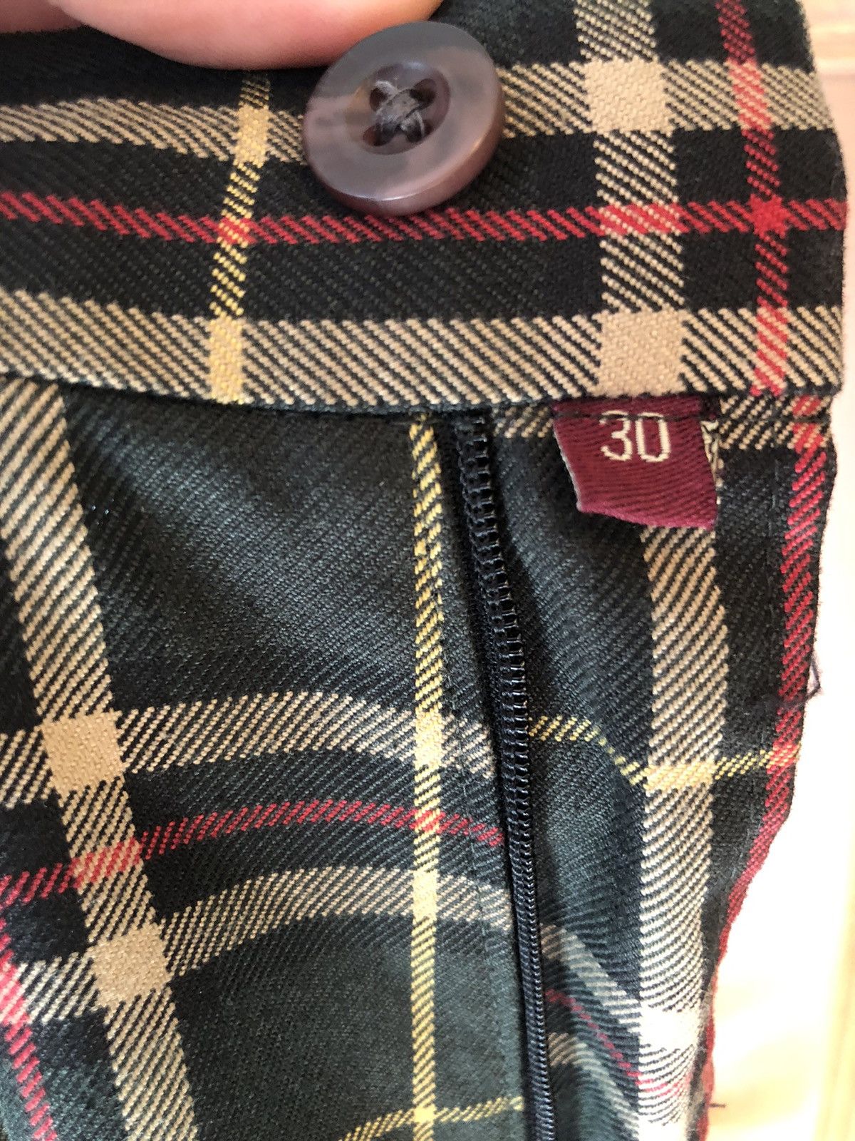 Vintage Relco London Forest Green Plaid Trousers Size US 30 / EU 46 - 5 Thumbnail