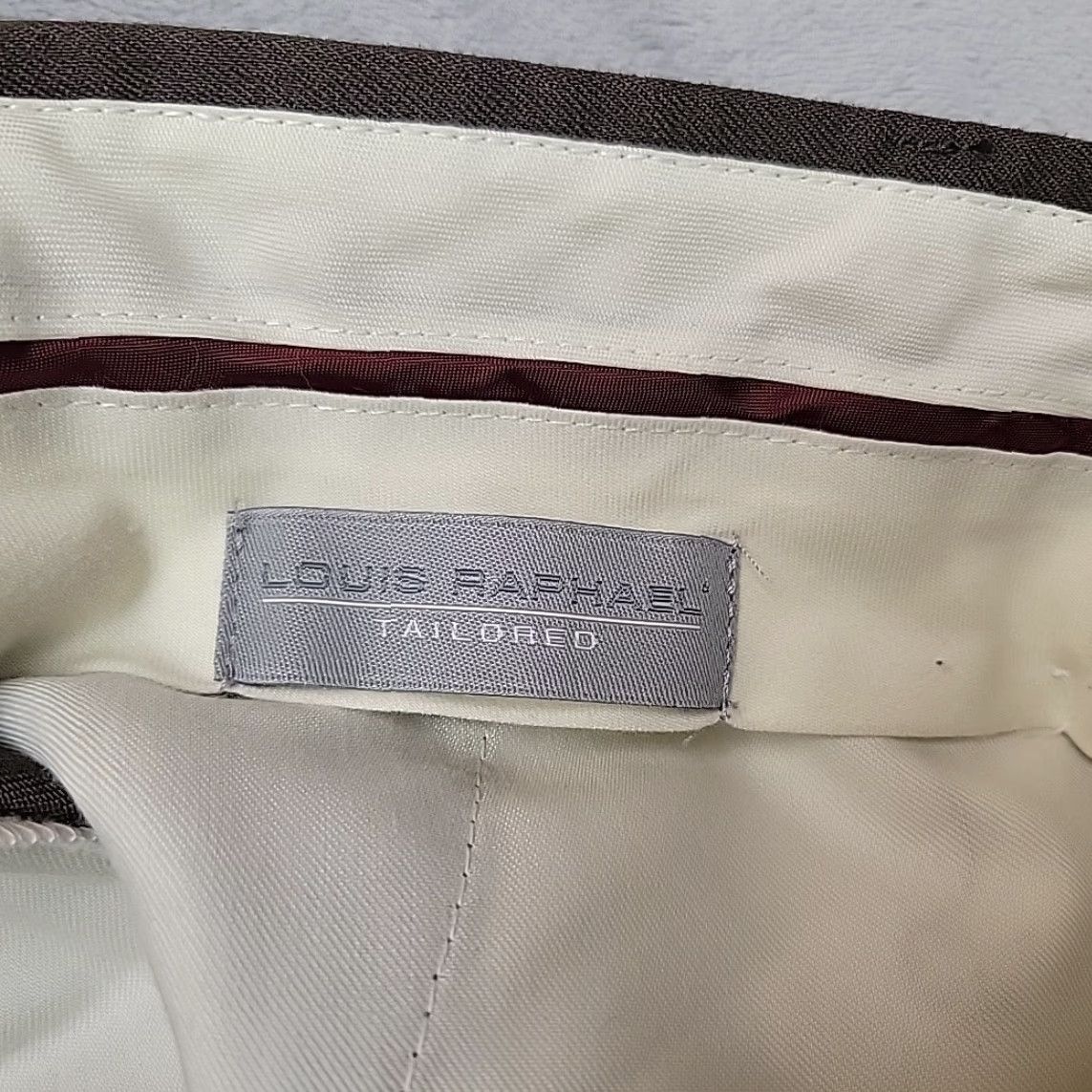 Vintage VINTAGE Louis Raphael Pants Mens 34x32 Wool Blend Pleated Cuffed Tailored Dress Slacks Brown 34 Inseam 32 Size US 34 / EU 50 - 4 Thumbnail
