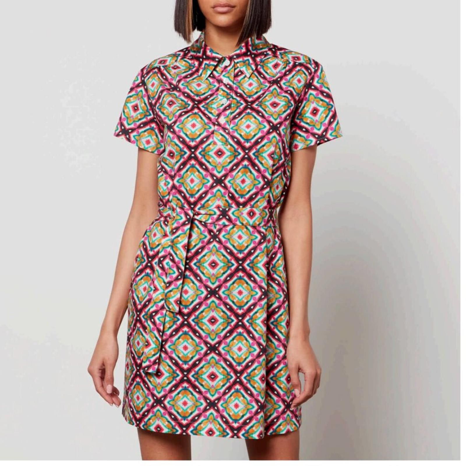 A.P.C. A.P.C. Geometric Cotton Prudence Shirt Mini Dress FR 36/US S Size S / US 4 / IT 40 - 3 Thumbnail