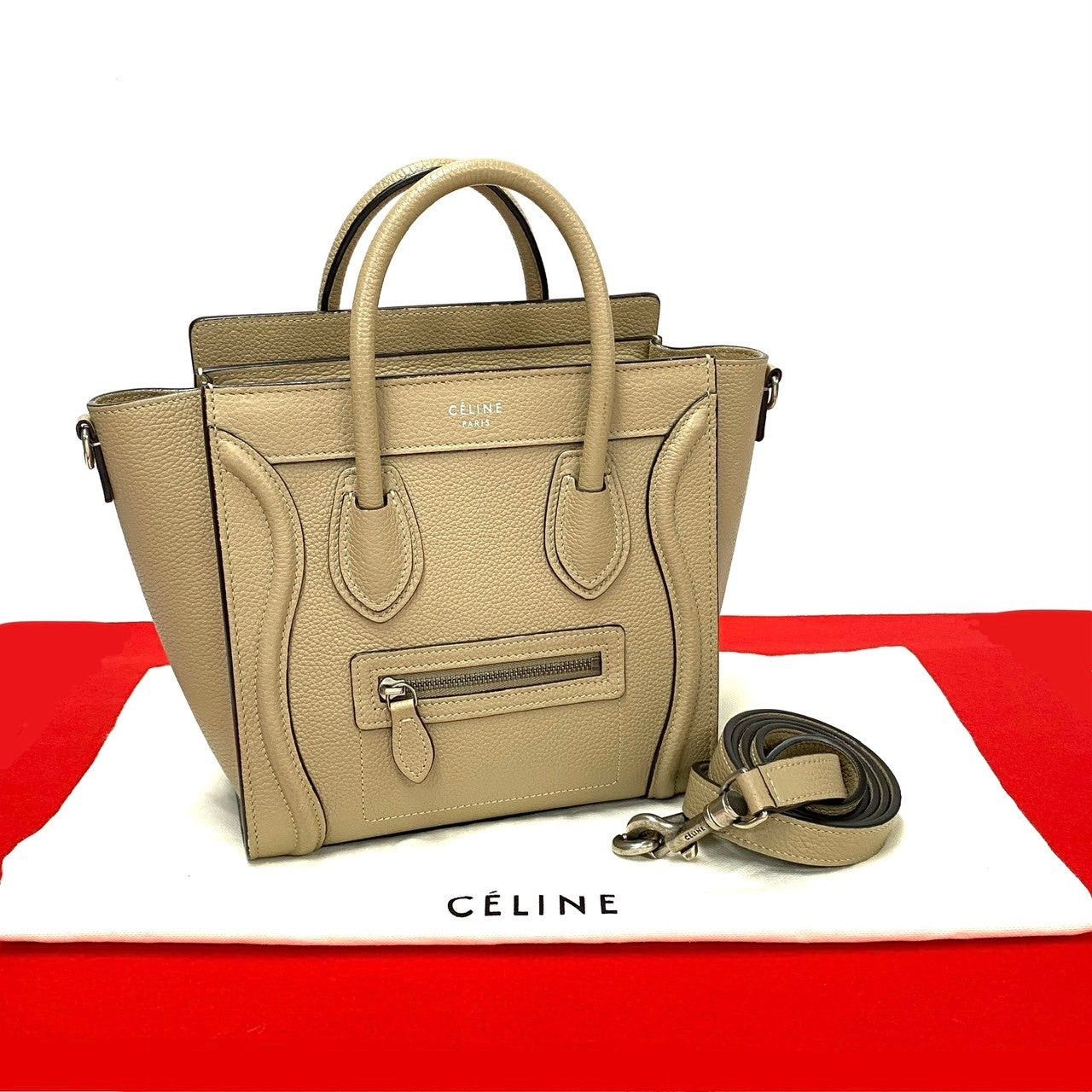 Celine Celine Shoulder Bag Neutrals Leather Size ONE SIZE - 1 Thumbnail