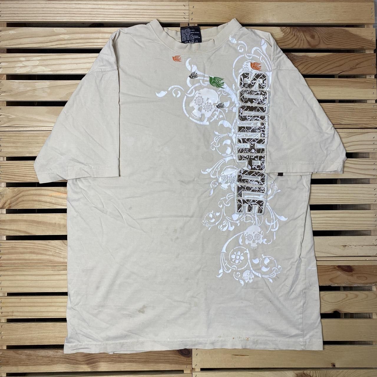 Southpole Southpole Beige Y2K Skulls Hip Hop Tee Size Large Size US L / EU 52-54 / 3 - 1 Thumbnail