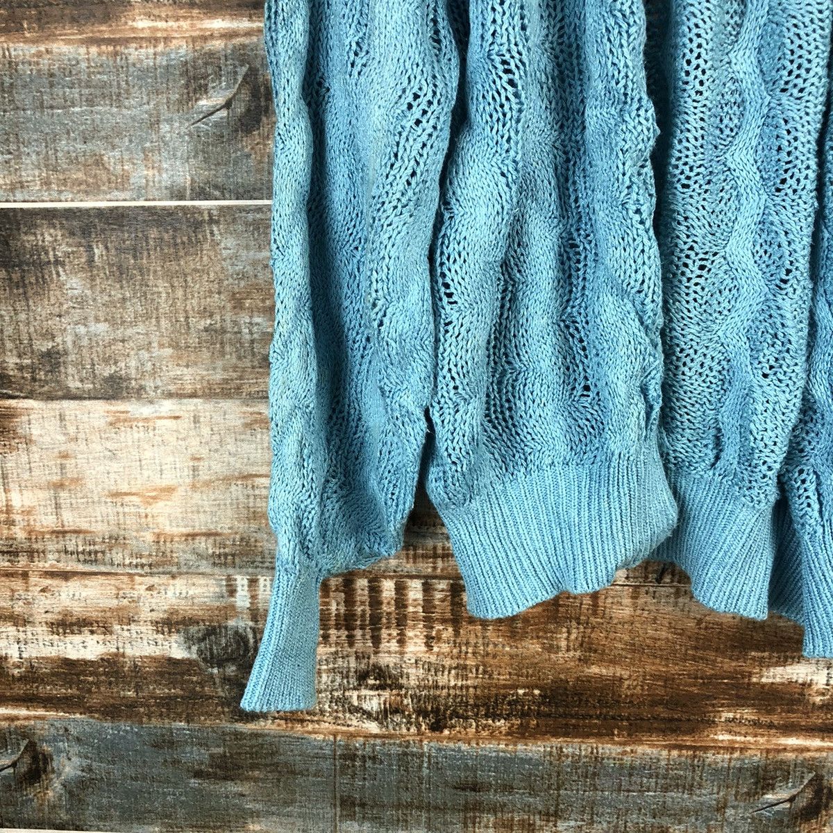 Japanese Brand Bel Good Blue Cardigan Knitwear #A1549 Size M / US 6-8 / IT 42-44 - 7 Thumbnail