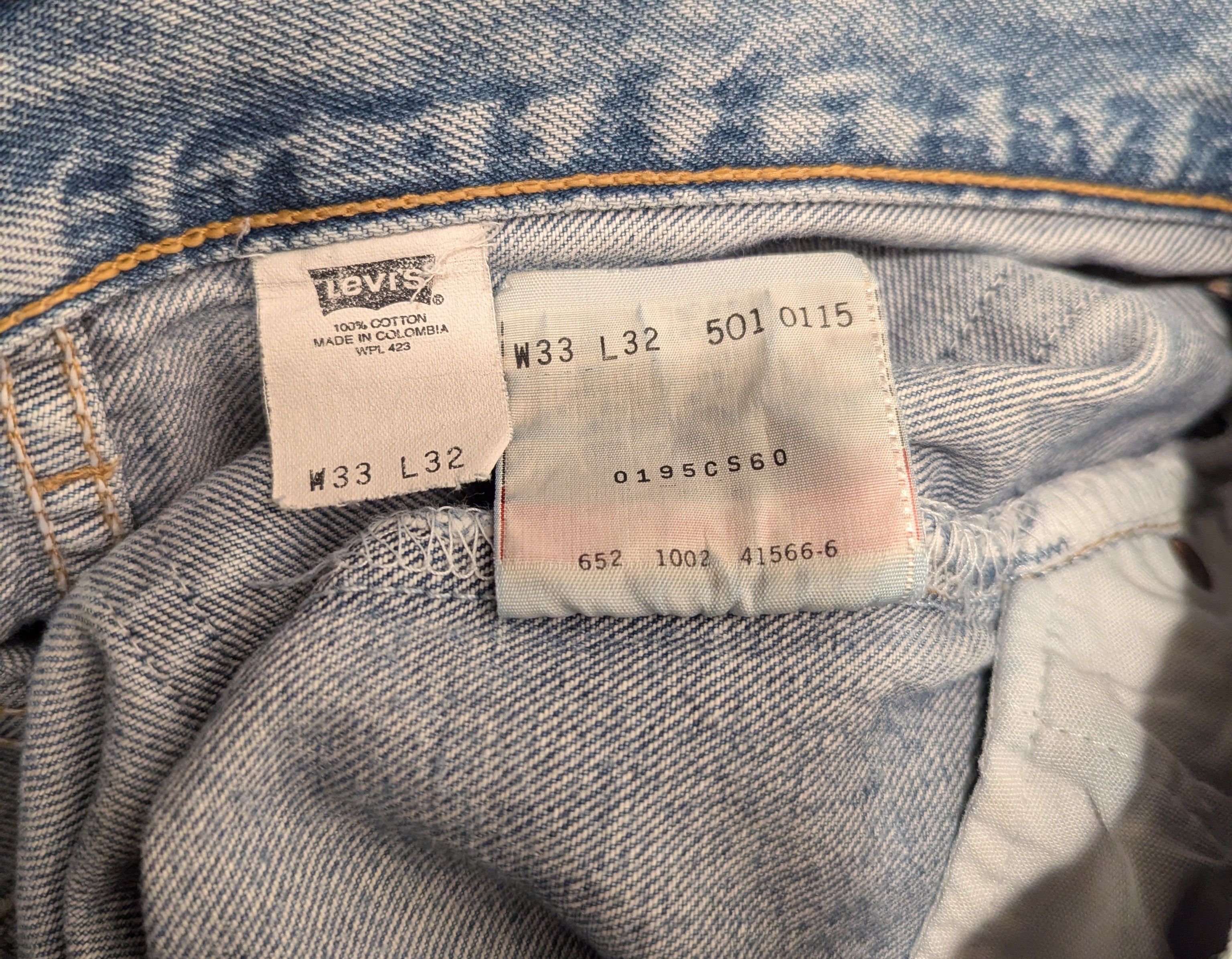 Levi's Vtg Levis 501 classic batwing 2002 Made in Columbia faded Size US 32 / EU 48 - 5 Thumbnail