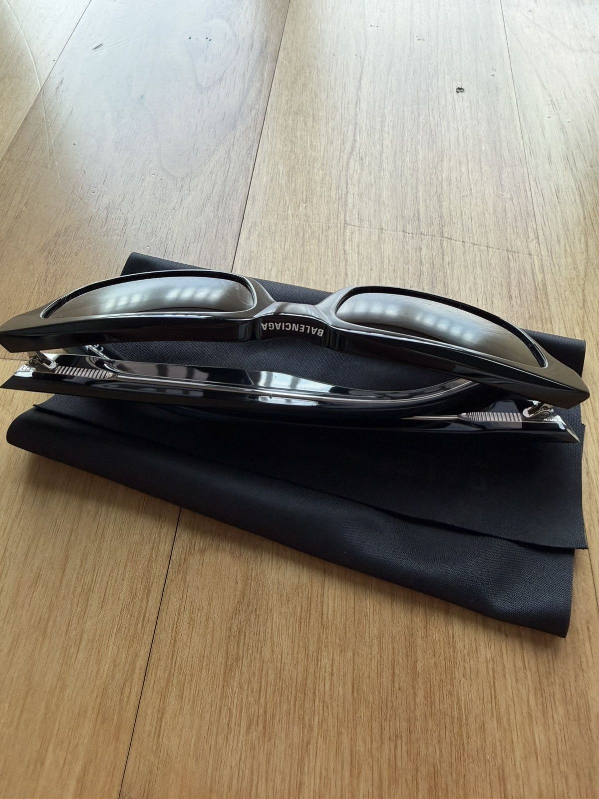 Balenciaga black logo sunglasses