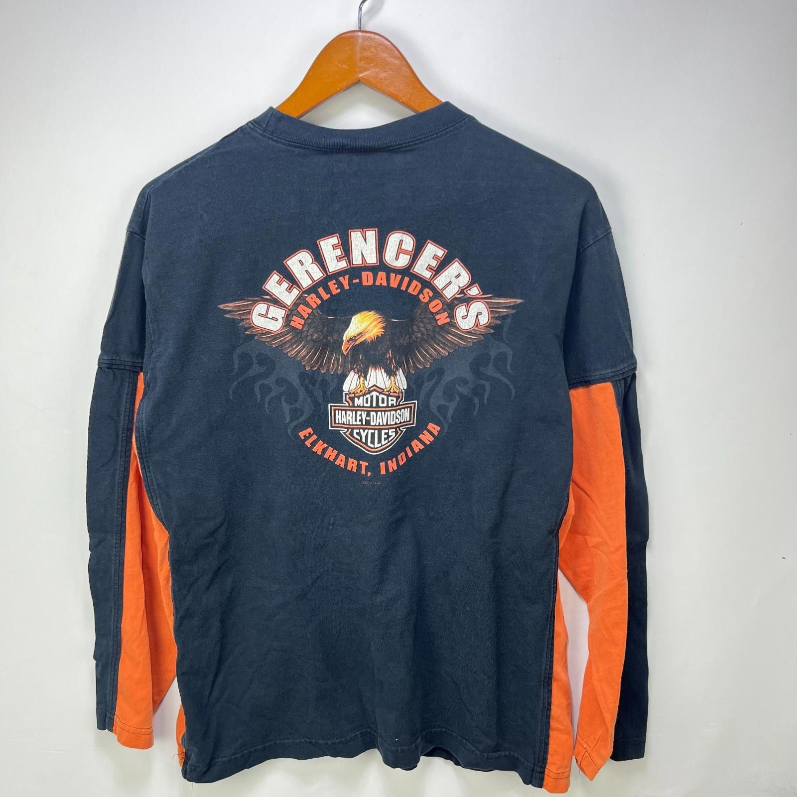 Harley Davidson Vintage Harley Davidson Eagle Flames Long Sleeve Shirt Large Size US L / EU 52-54 / 3 - 1 Thumbnail