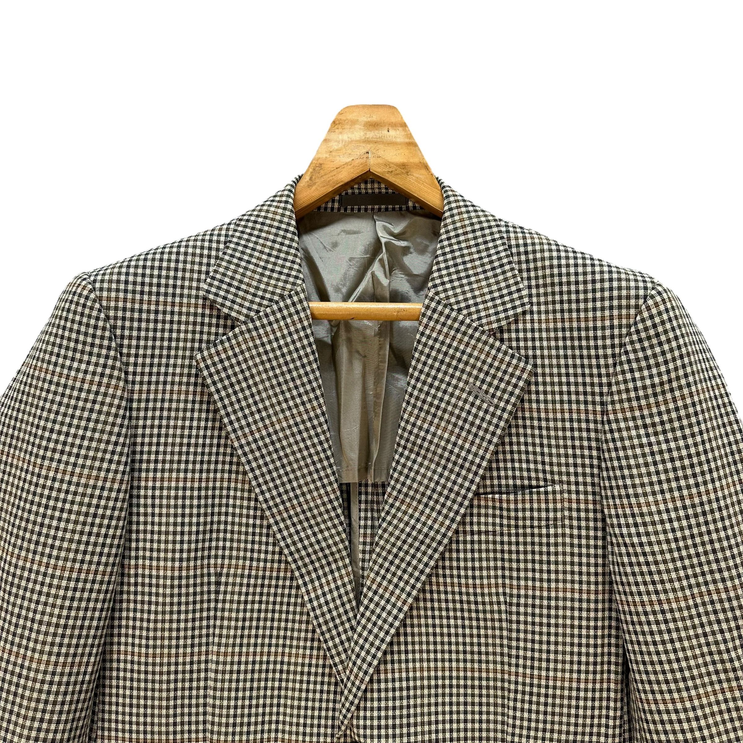 Burberry BURBERRY Small Check Wool Tailored Jacket Blazer #A73-1762 Size 40R - 2 Thumbnail