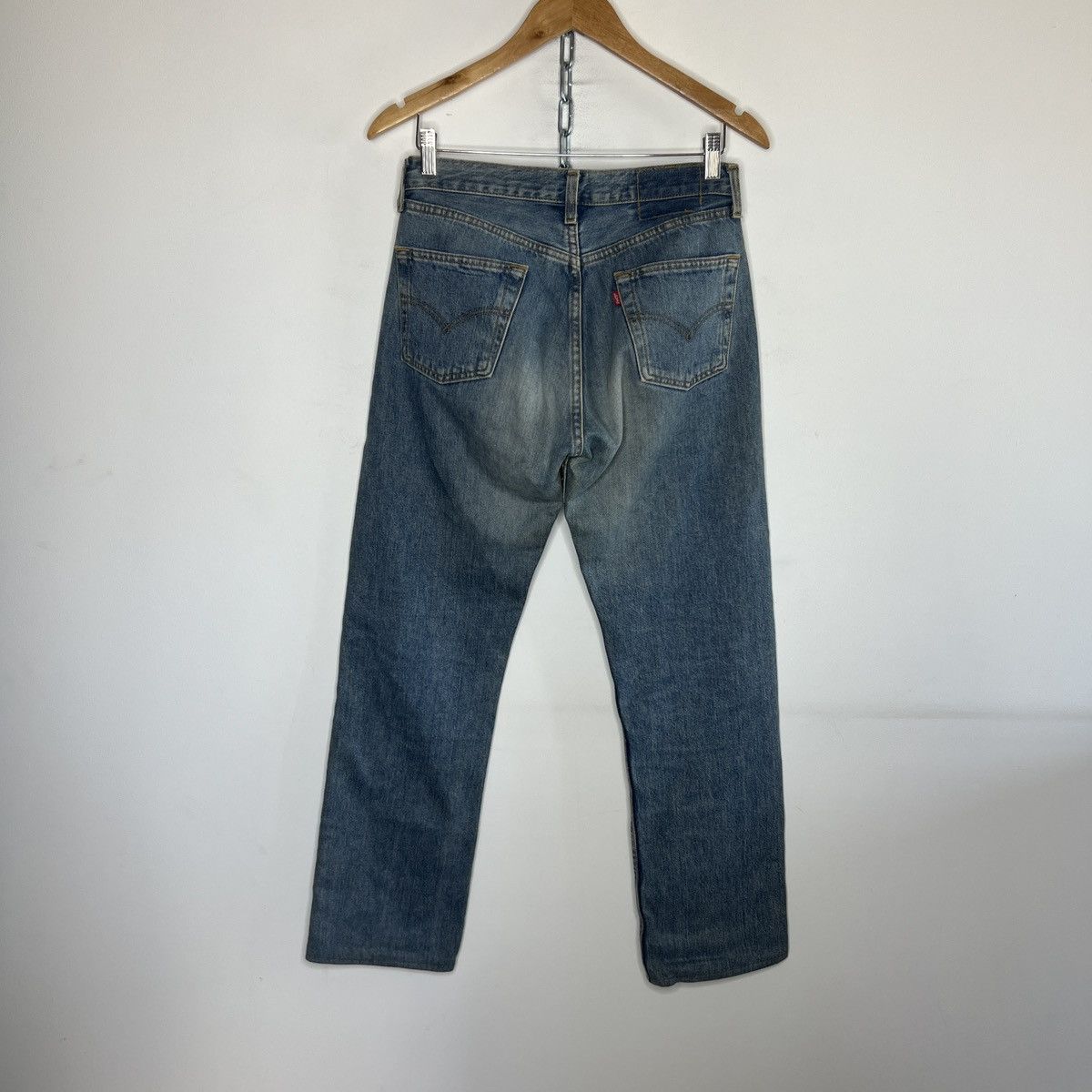 Levi's × Vintage Levi's 550 Vintage 90's Custom Made Leather Inserts Jeans Size US 30 / EU 46 - 6 Thumbnail
