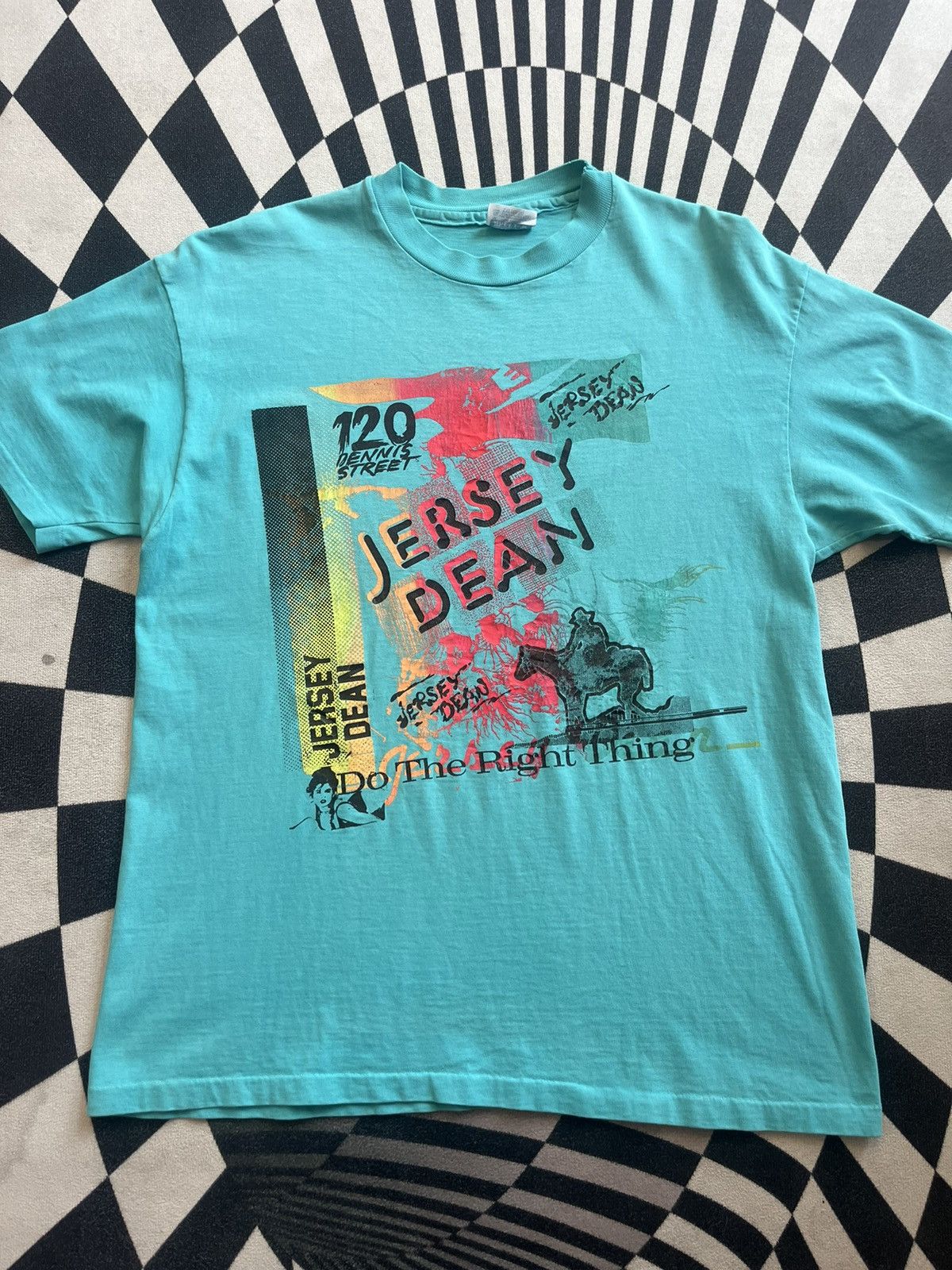 Vintage Vintage JERSEY DEAN Do the Right Thing 90’s Tshirt Size US L / EU 52-54 / 3 - 3 Thumbnail