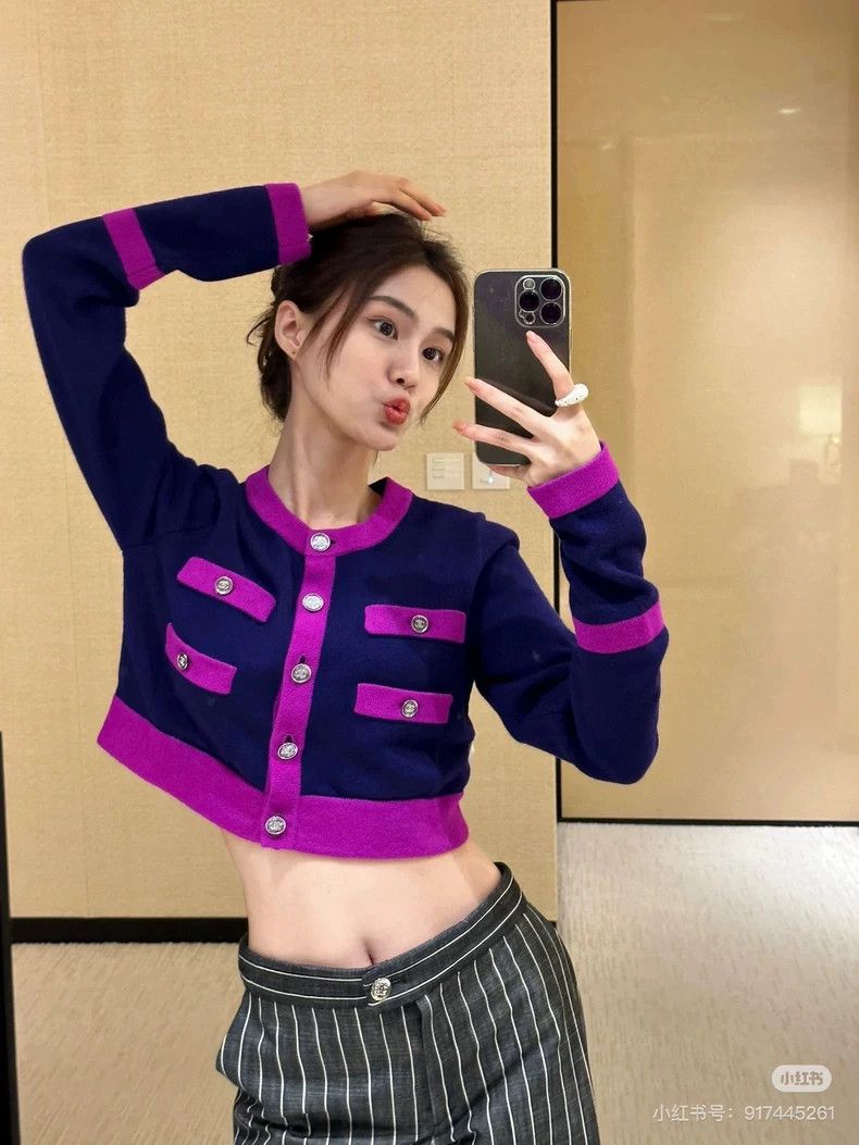 Chanel Chanel 23b pink purple cardigan coat Size XS / US 0-2 / IT 36-38 - 5 Thumbnail