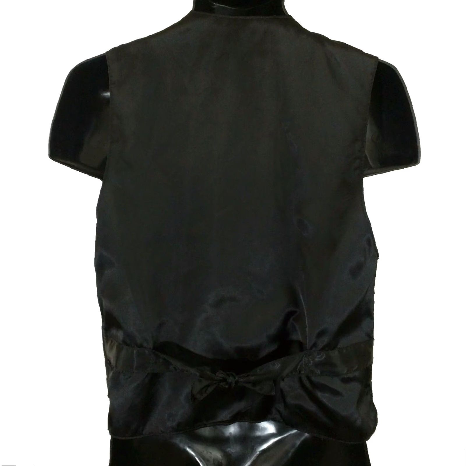 Vintage VINTAGE First Issue Womens Leather Vest Biker Snap Zipper Pockets Medium Black Vest 90s Made In USA Size M / US 6-8 / IT 42-44 - 3 Thumbnail